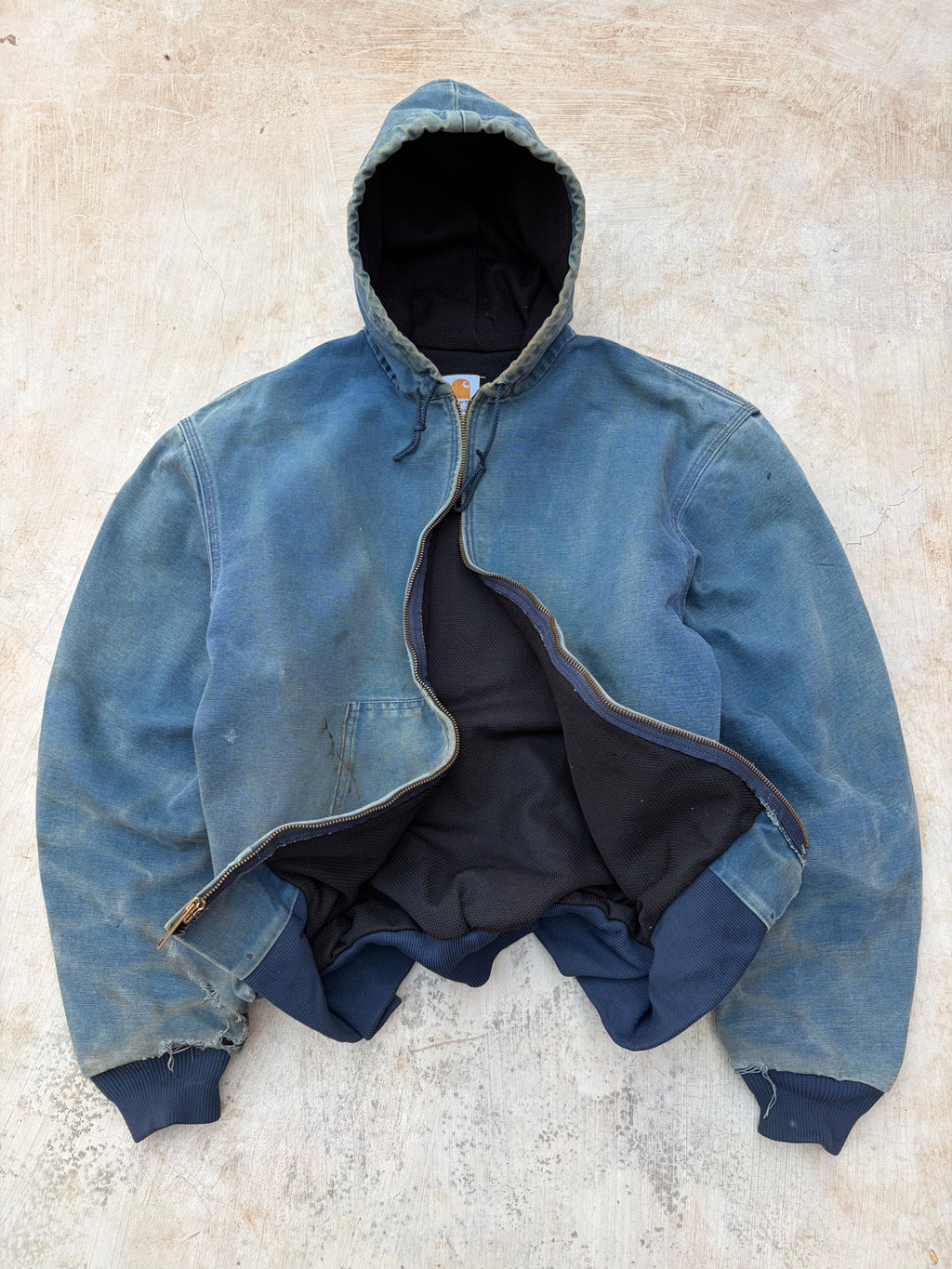 Vintage 1999 Sunfaded Carhartt Active Jacket J03 NVY XL