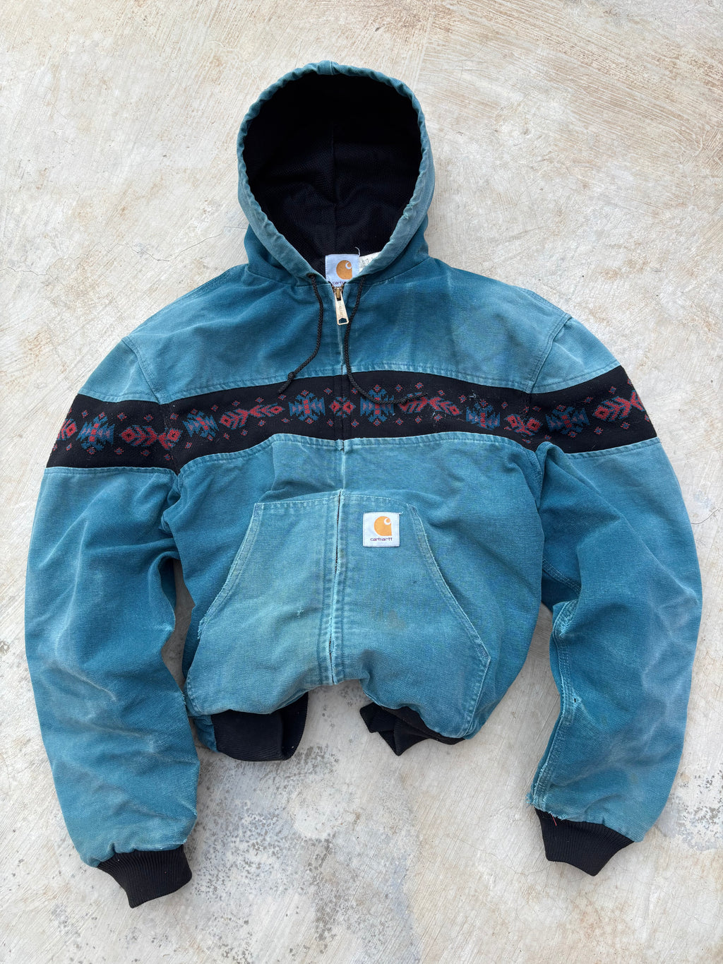 1994 Faded Carhartt Active Aztec Jacket JR0055 L