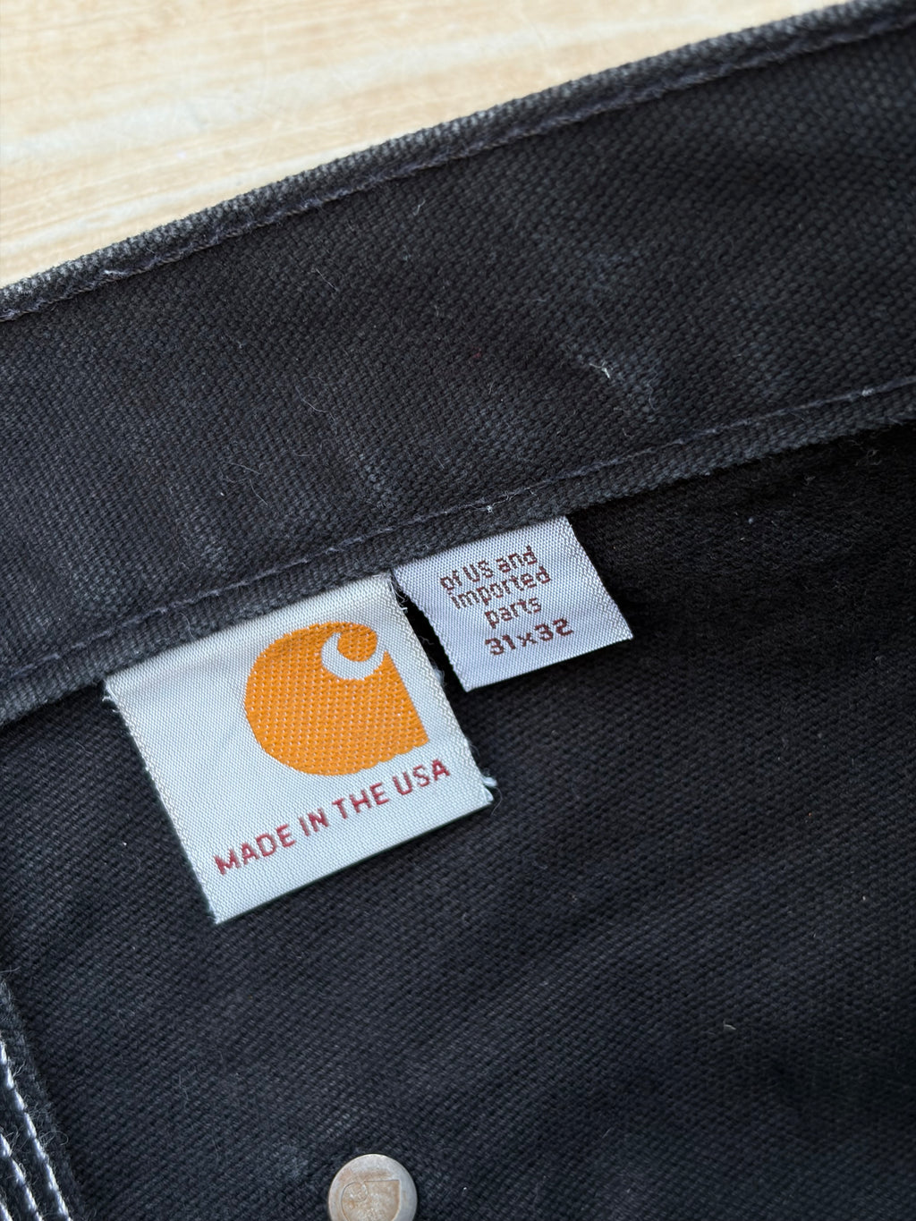 Vintage 00s Carhartt Double Knee Pant Black Faded 31