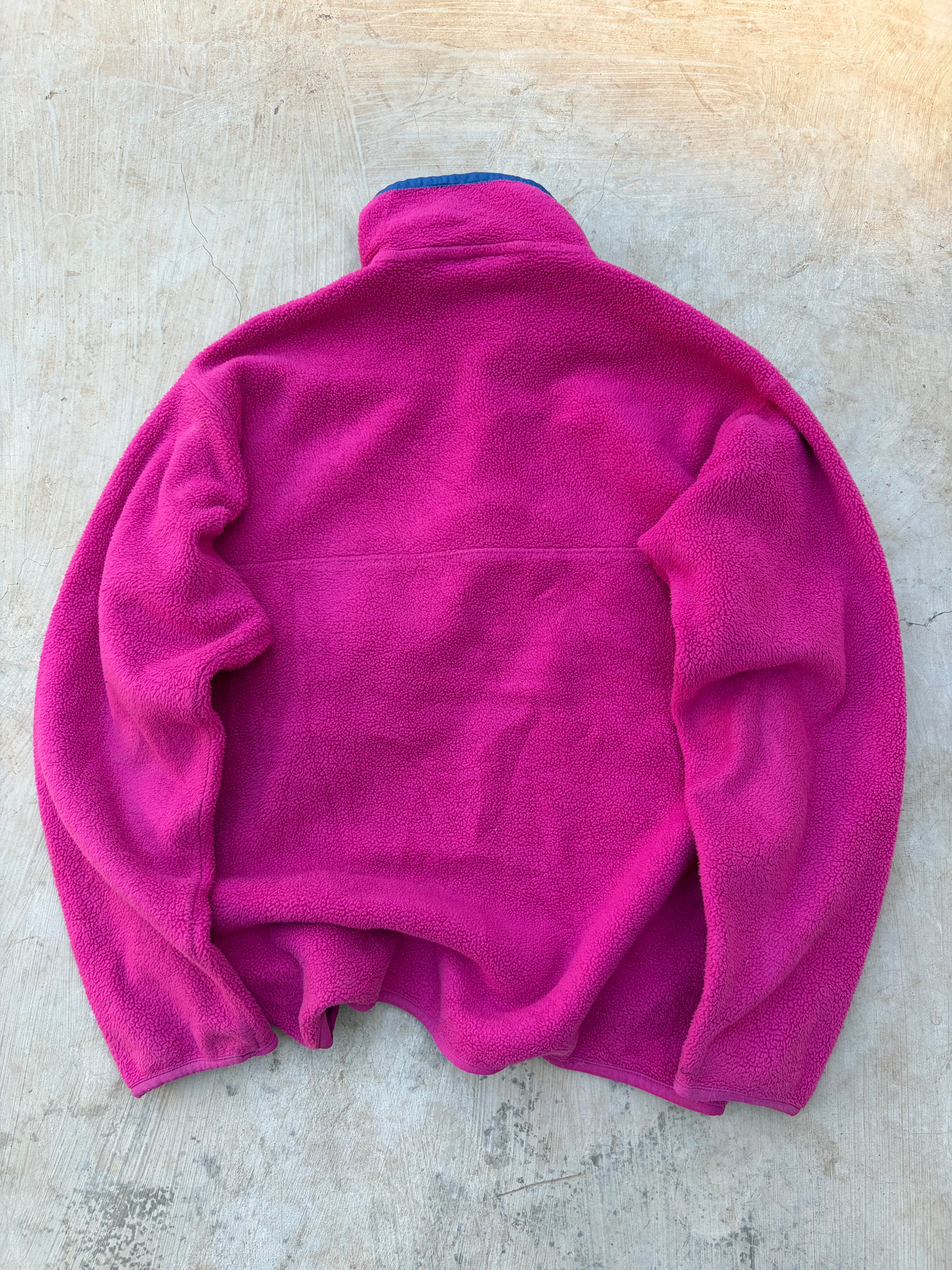 Patagonia Snap T Fleece Pullover Made In Mexico Pink Vintage Rare Color M/L