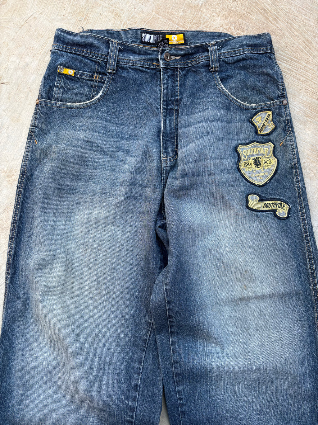Vintage 90s SouthPole Yellow Tabs 36