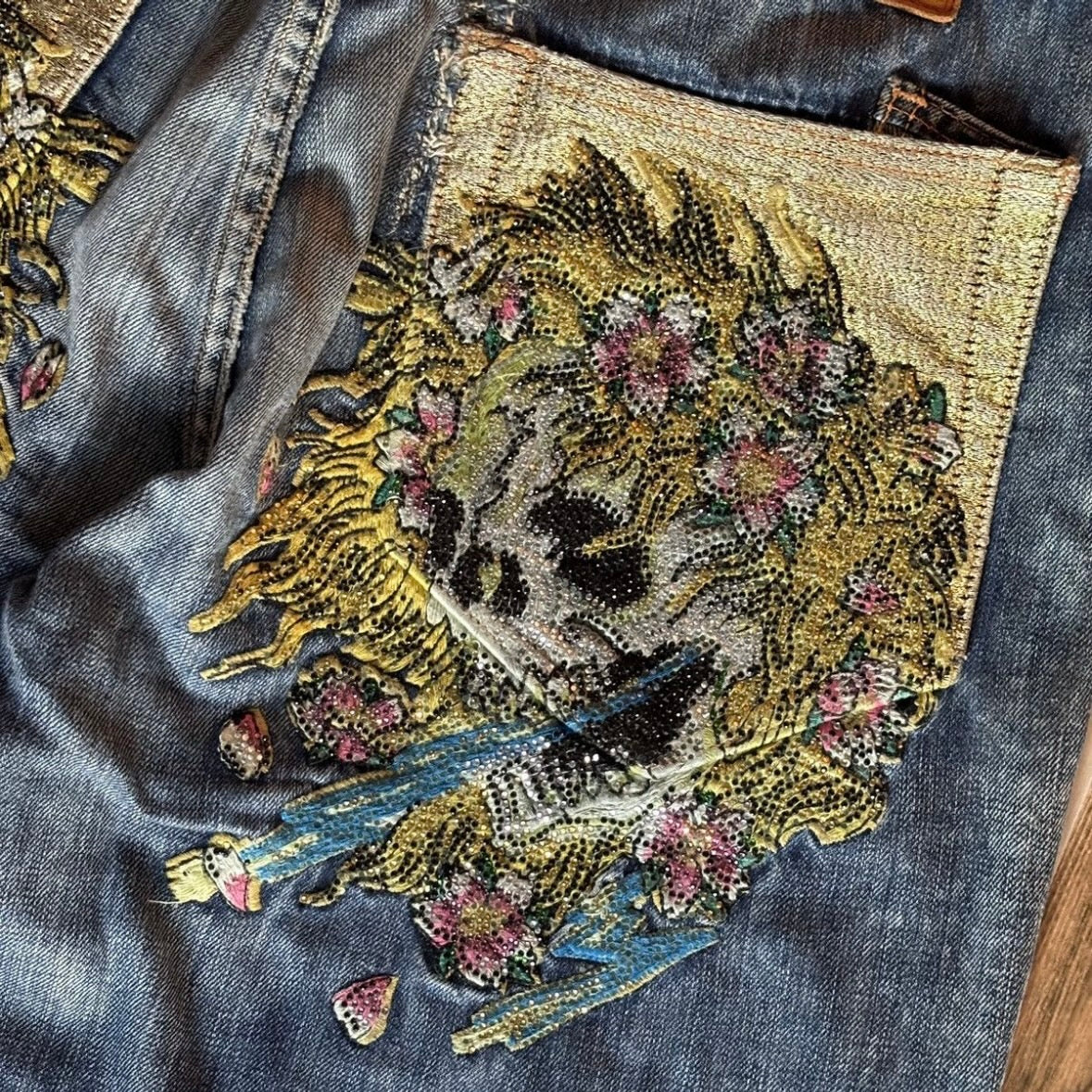 Crazy Edhardy Y2K Skull Jeans 34