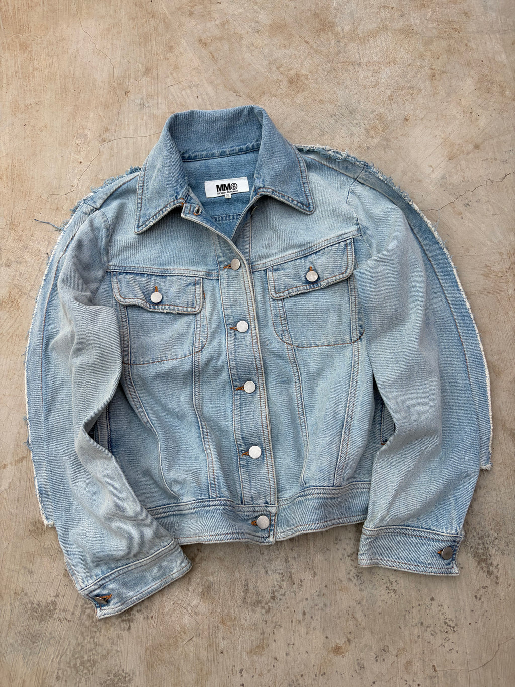 SS2017 Maison Margiela Two Tone Denim Jacket S