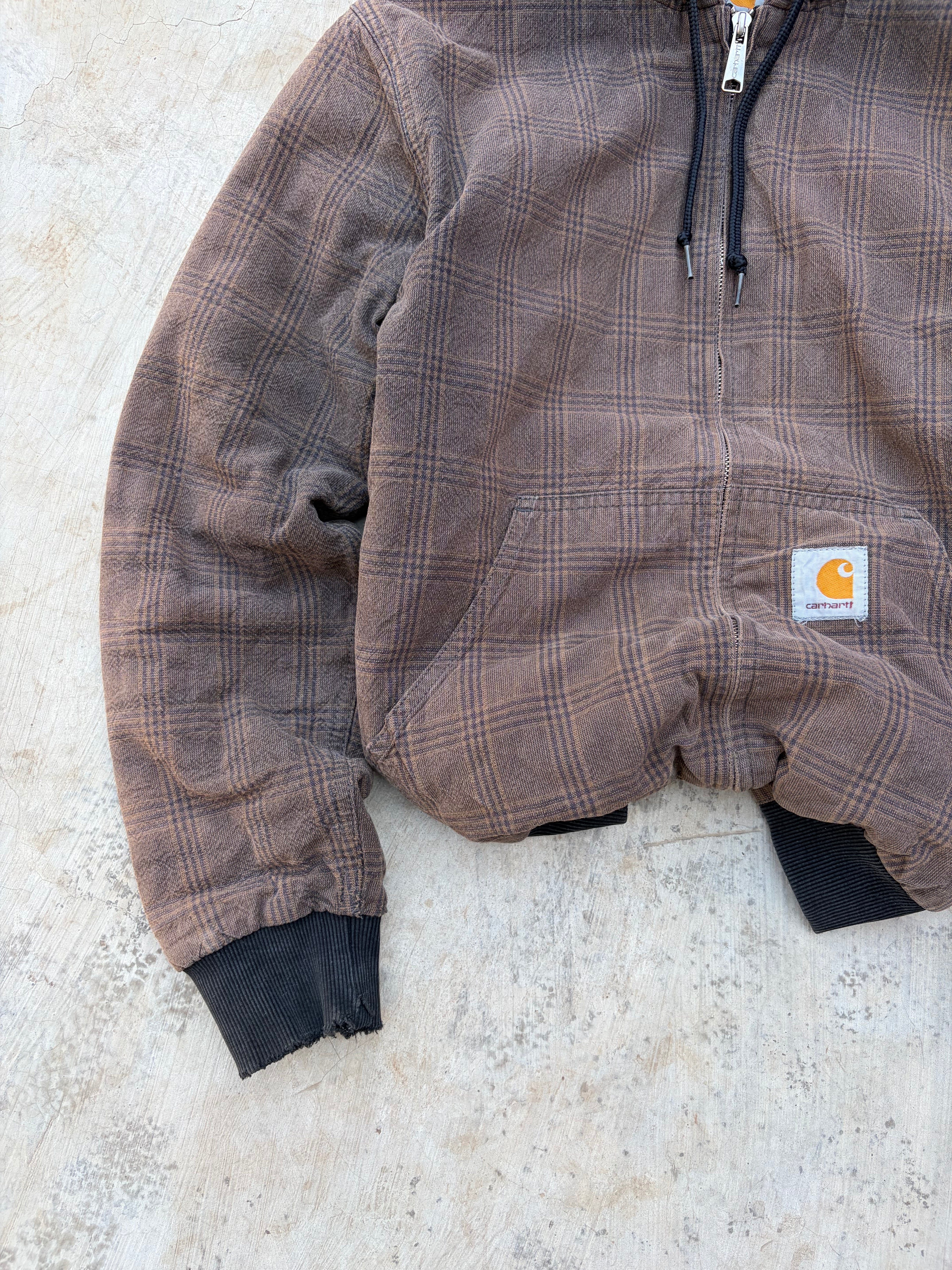 Vintage 00s Sunfaded Carhartt Plaid Active Jacket M