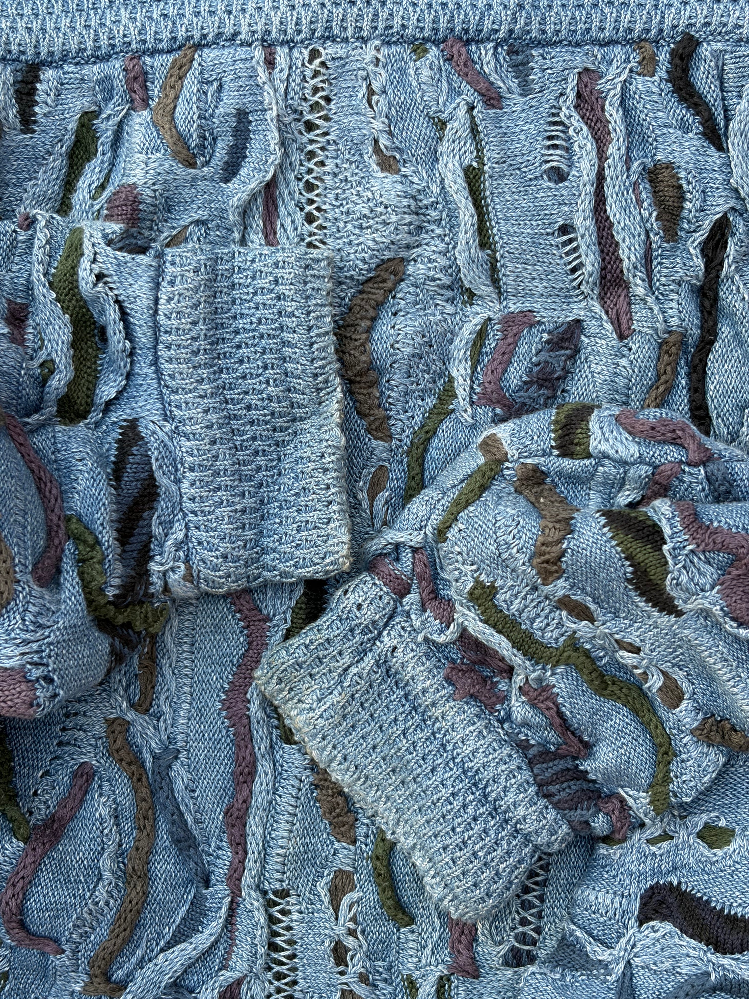 Vintage COOGI Blues 3D Textured Knit Sweater L