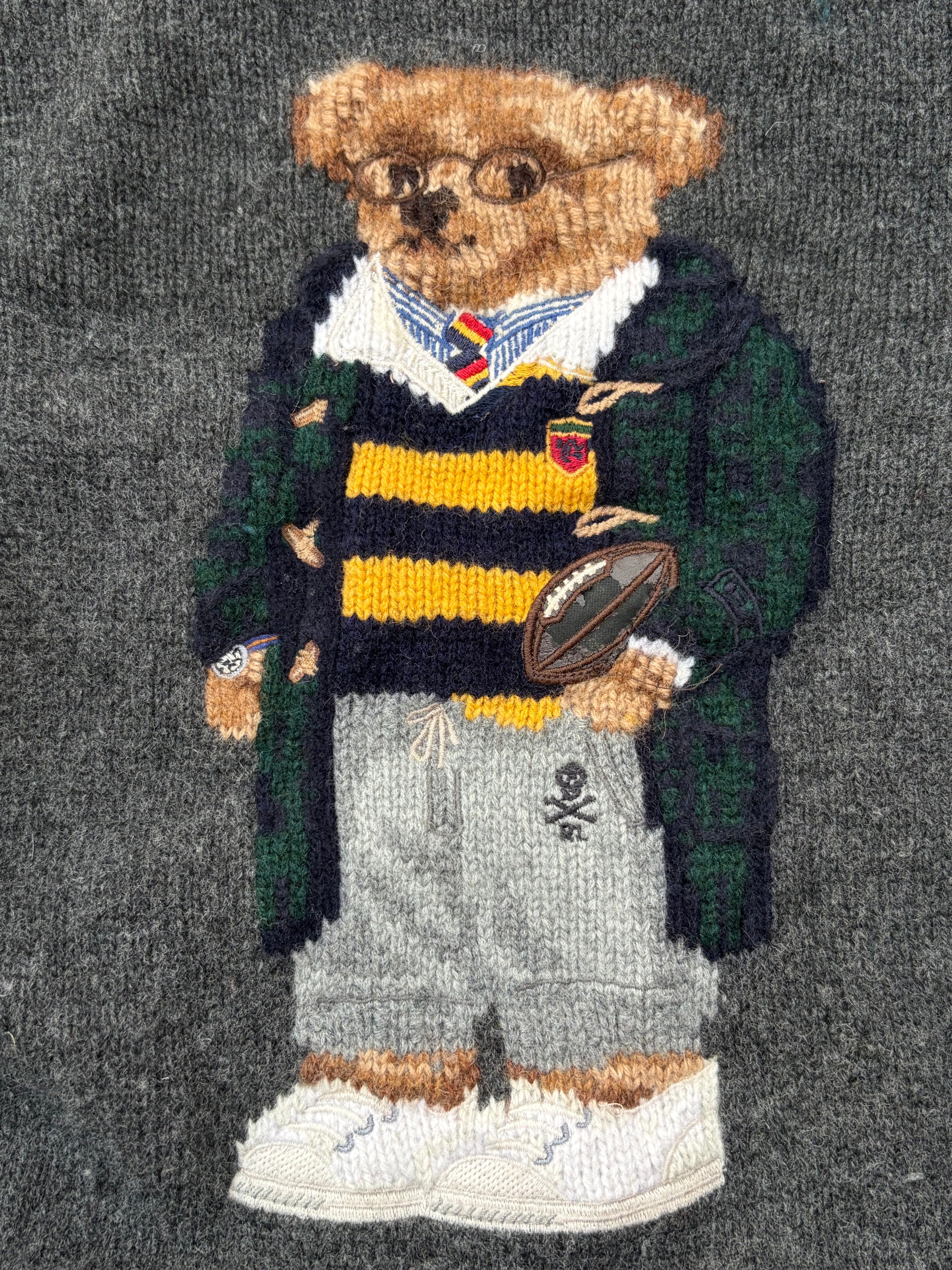 Vintage 00s Polo Ralph Lauren Mascot Knit Sweater 2XL