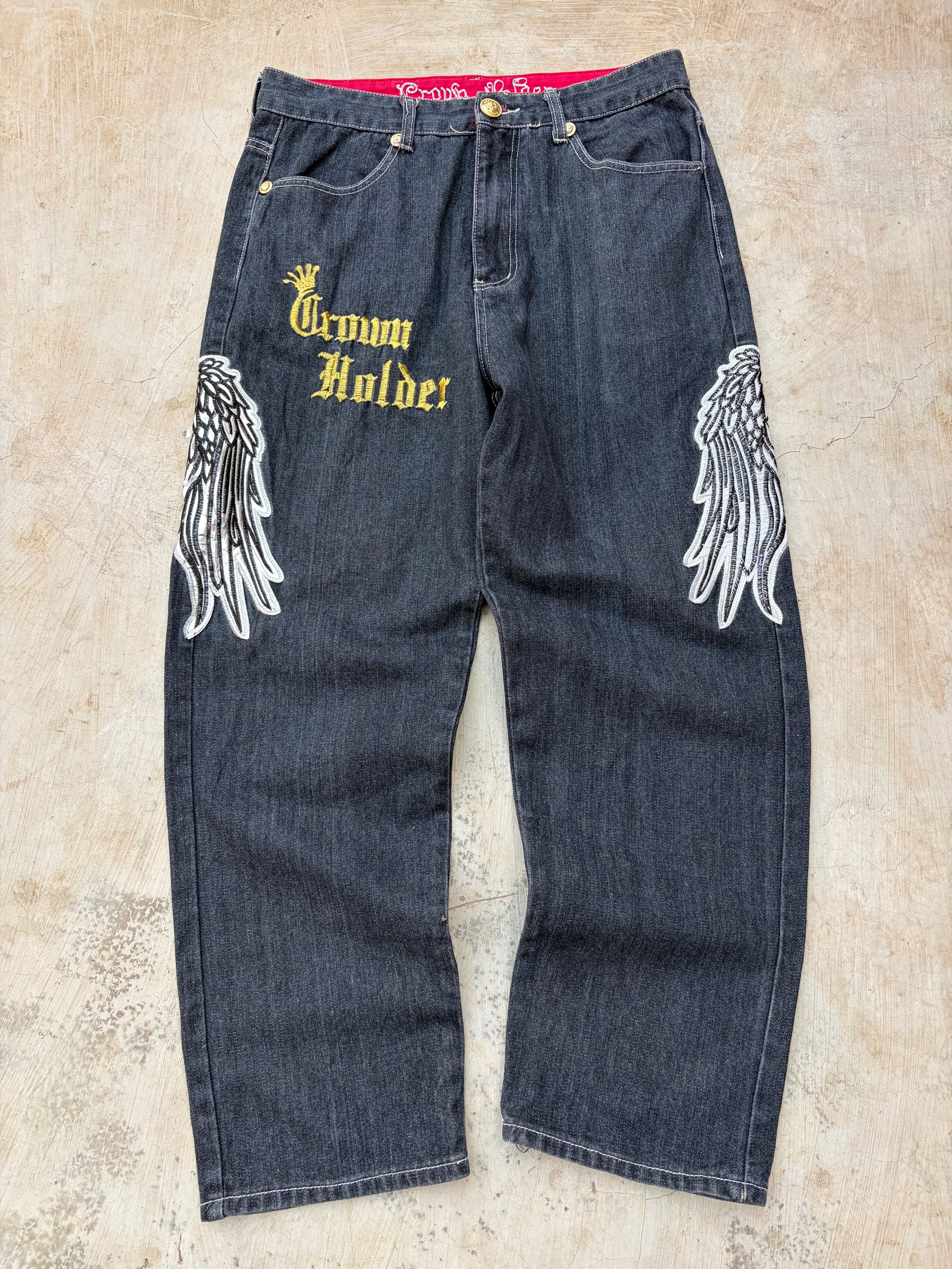Vintage 00s Crown Holder Y2K Jeans 34