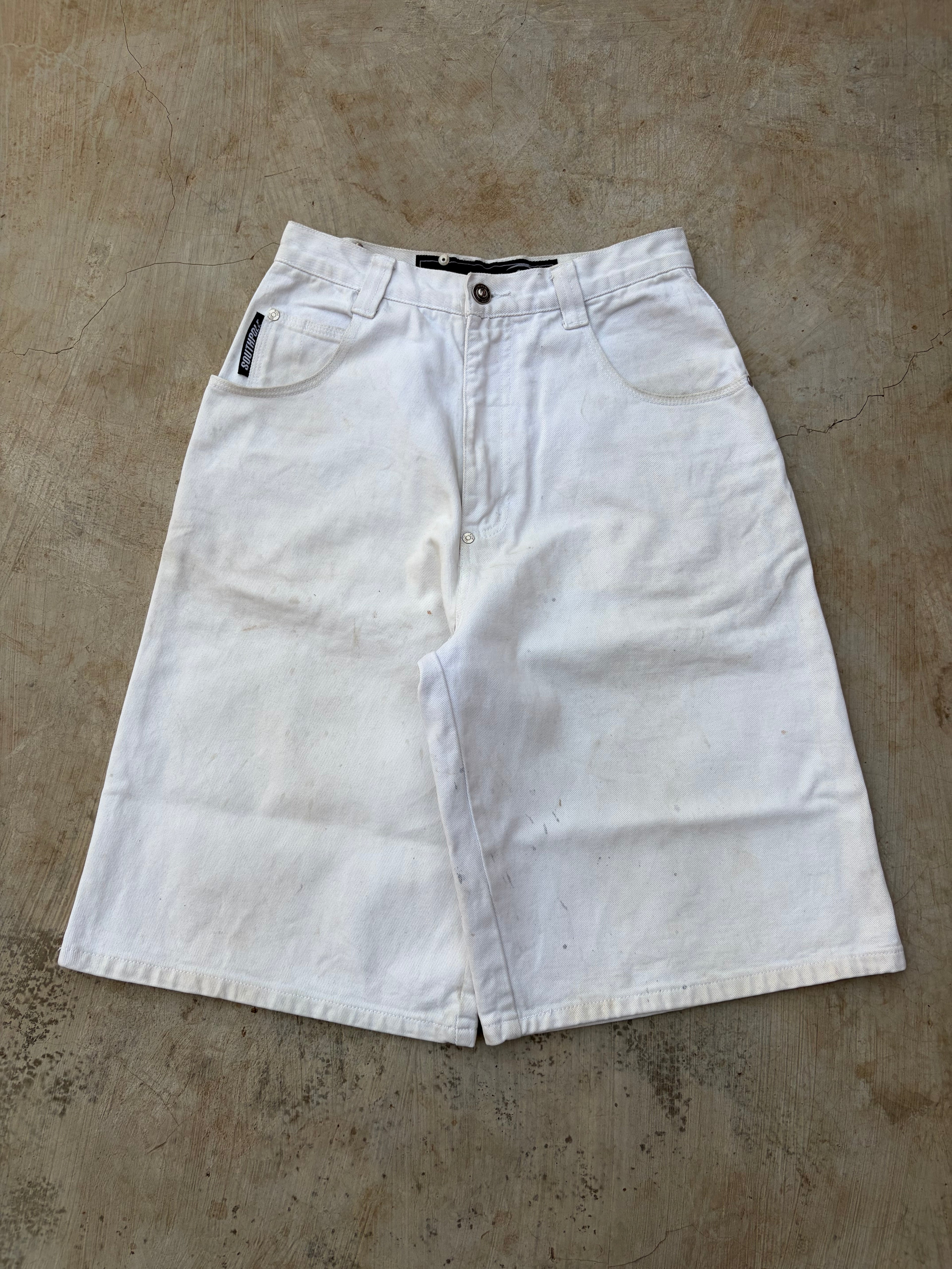 Vintage 00s Southpole Y2K White Denim Shorts 29