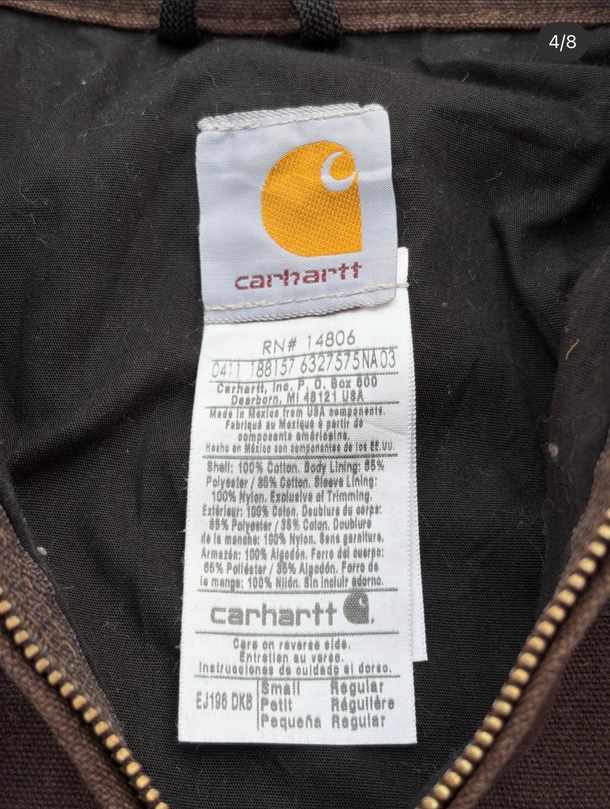 Vintage Carhartt Detroit Jacket EJ196 DKB S