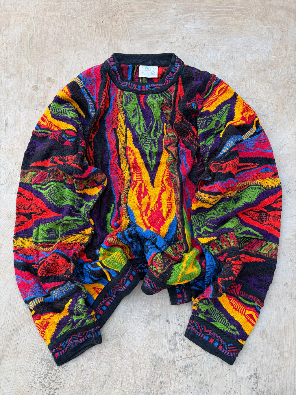 Vintage 90s COOGI Australia Mercerised Cotton Knit Sweater 2XL