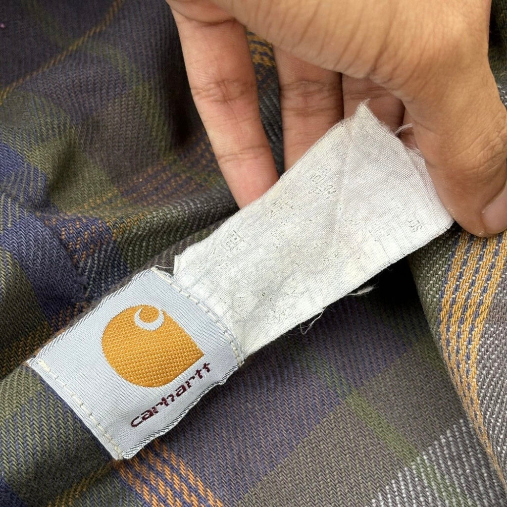 Vintage 1990s Carhartt Active Flannel Lined Jacket L/XL