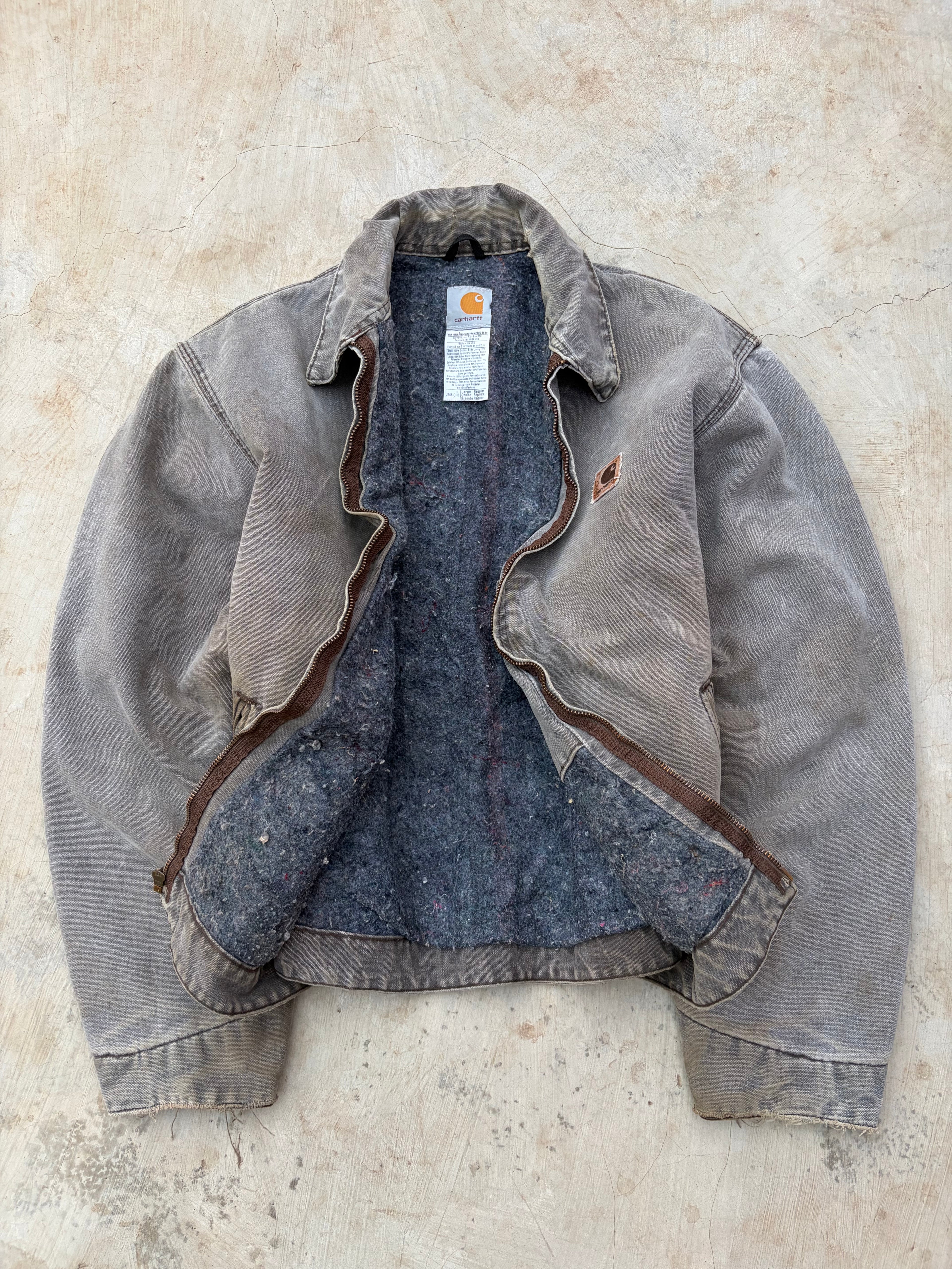 Vintage 00s Sunfaded Carhartt Detroit Jacket J146 CHT L