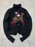 Vintage 00s Polo Ralph Lauren Equestrian Stampede Turtleneck Sweater M