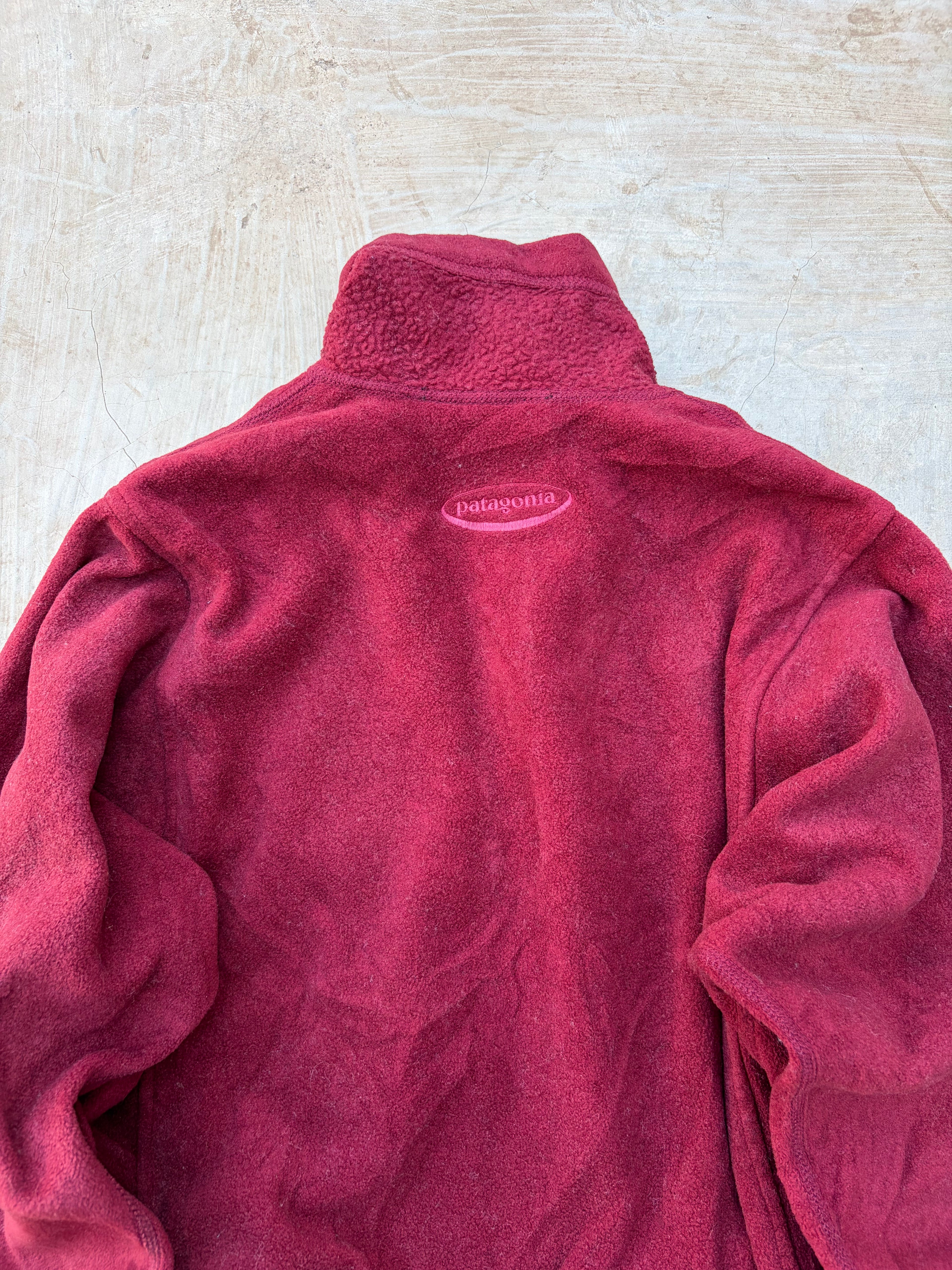Patagonia Synchilla Fleece Pullover Made In USA Vintage Red 1/4 Zip M/L