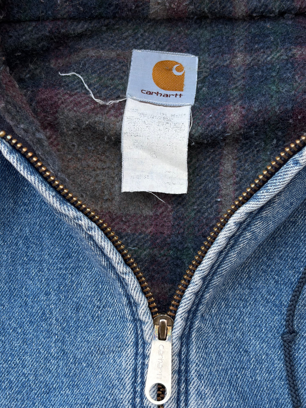 Vintage 90s Carhartt Denim Active Jacket A$AP Rocky Edition L/XL