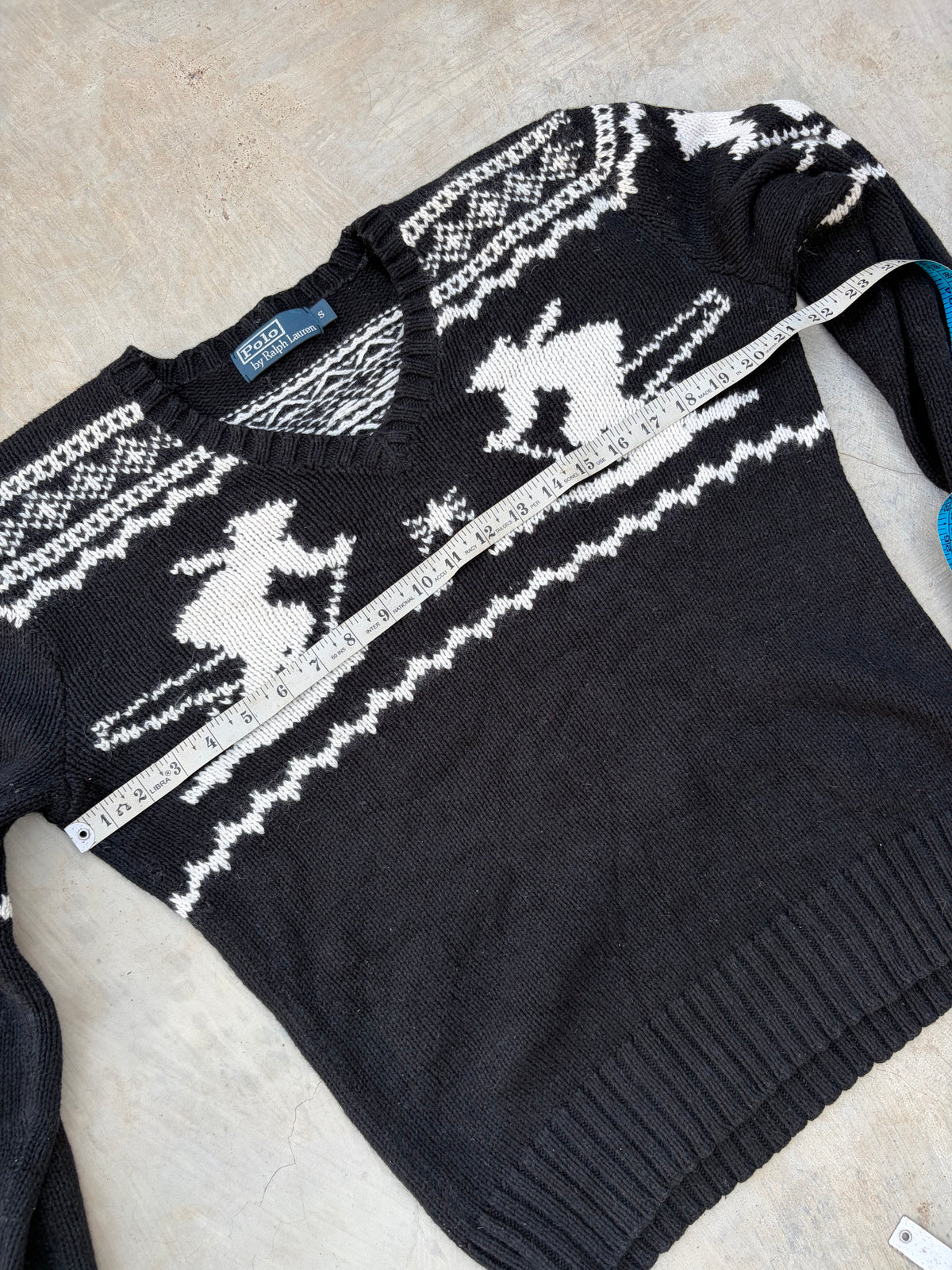 Vintage Polo Ralph Lauren Fair Isle V-Neck Sweater S/M