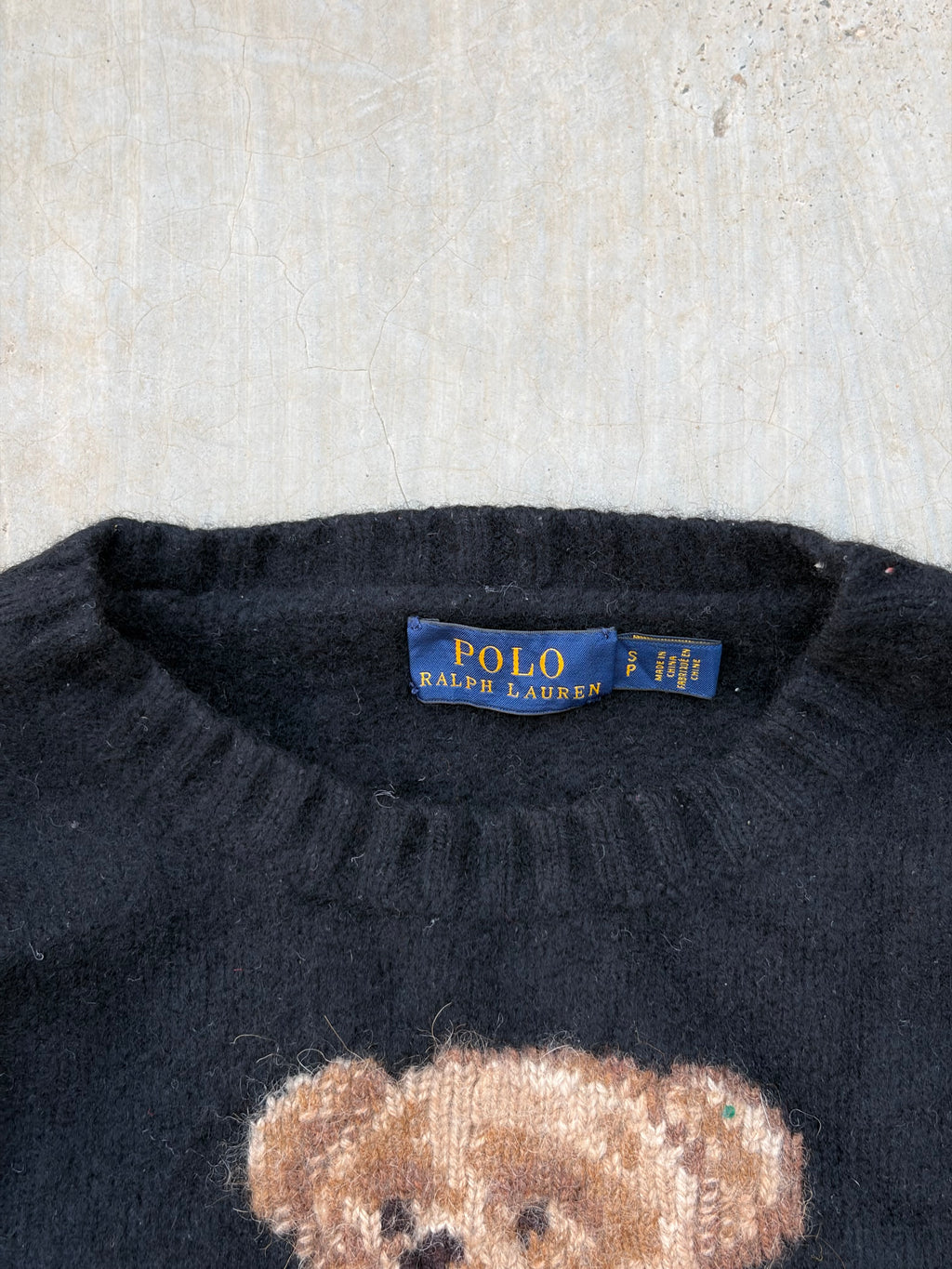 Vintage Polo Ralph Lauren Polo Bear Tuxedo Sweater S