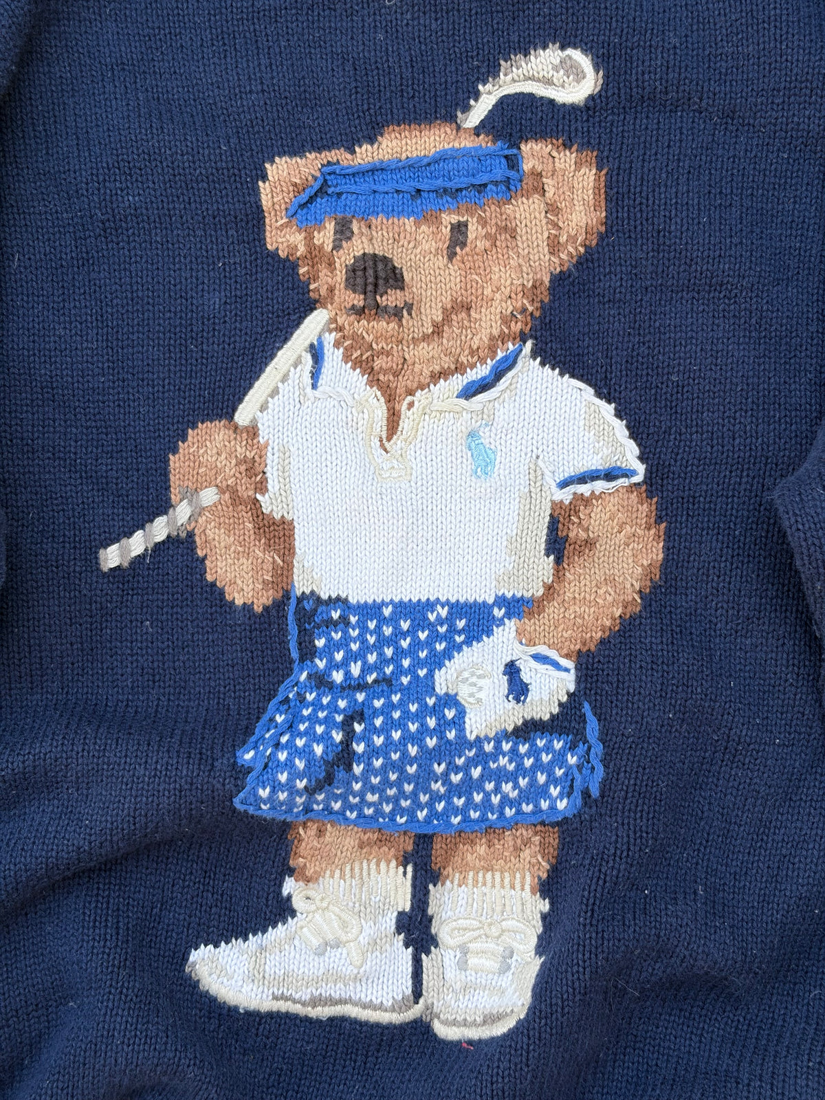 Rare Vintage Polo Ralph Lauren Polo Bear Tennis Sweater S/M