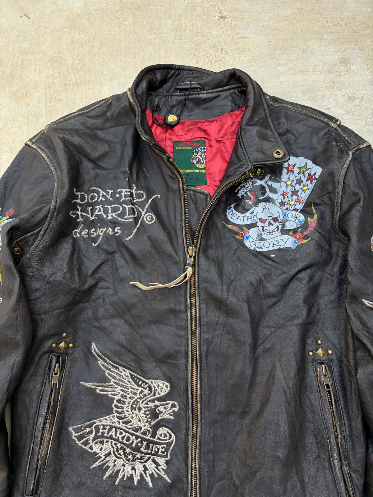 Mythic 90s Edhardy Unisex Death before Dishonour Leather M/L