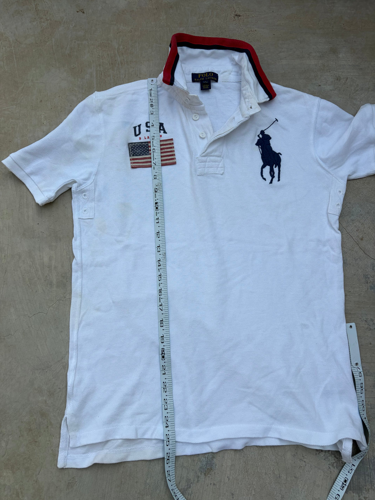 Vintage Polo Ralph Lauren USA Flag Polo Shirt XS/S