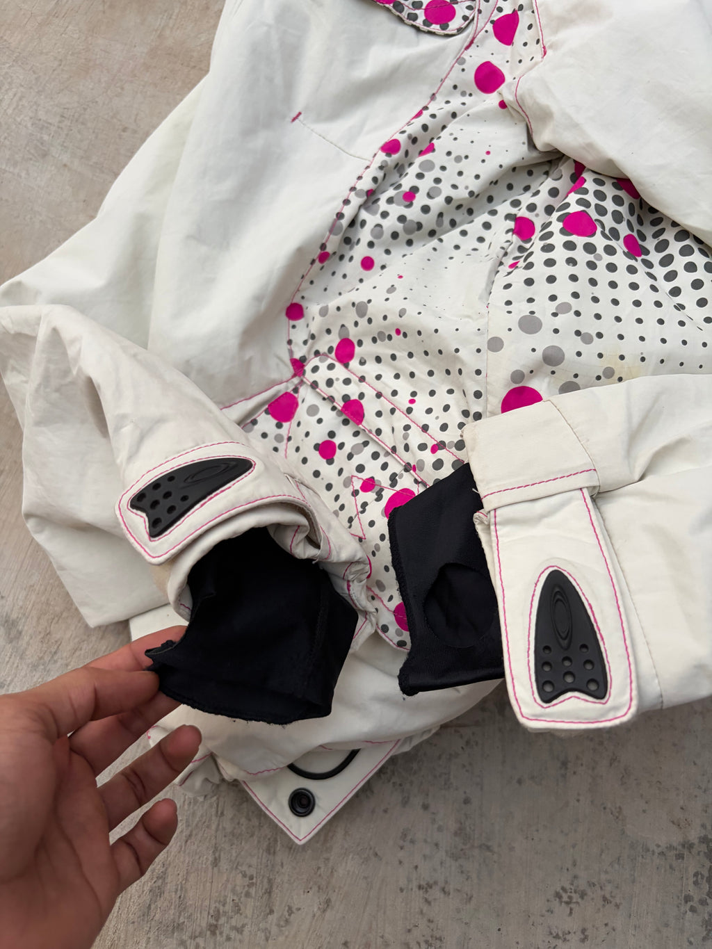 Vintage 00s Oakley Road Fuel Snow Insulated Jacket Polka Dot Panel M