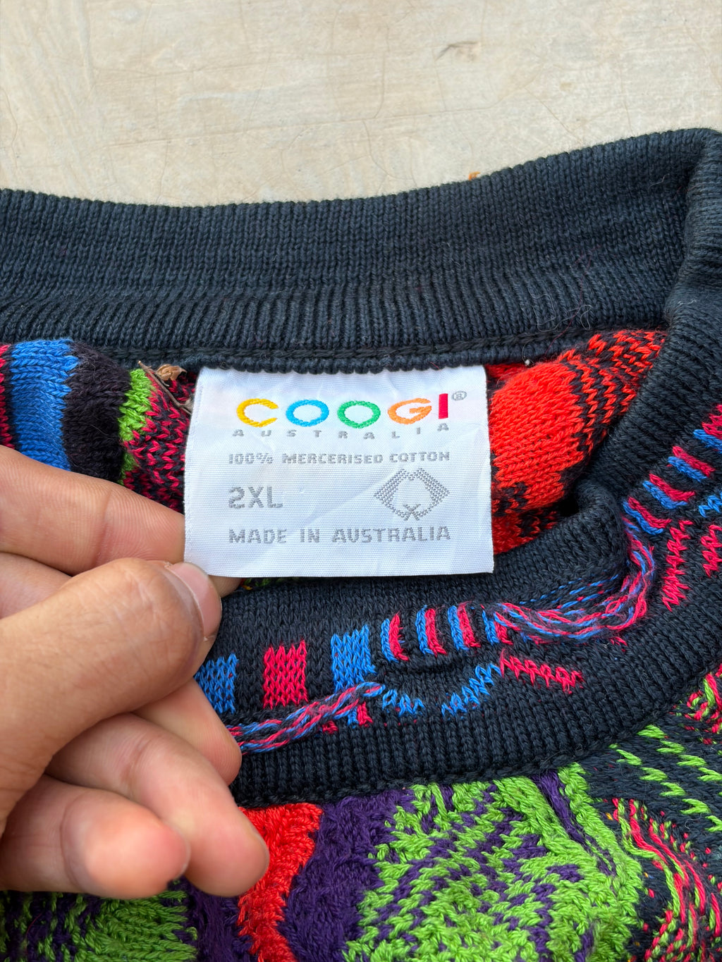 Vintage 90s COOGI Australia Mercerised Cotton Knit Sweater 2XL