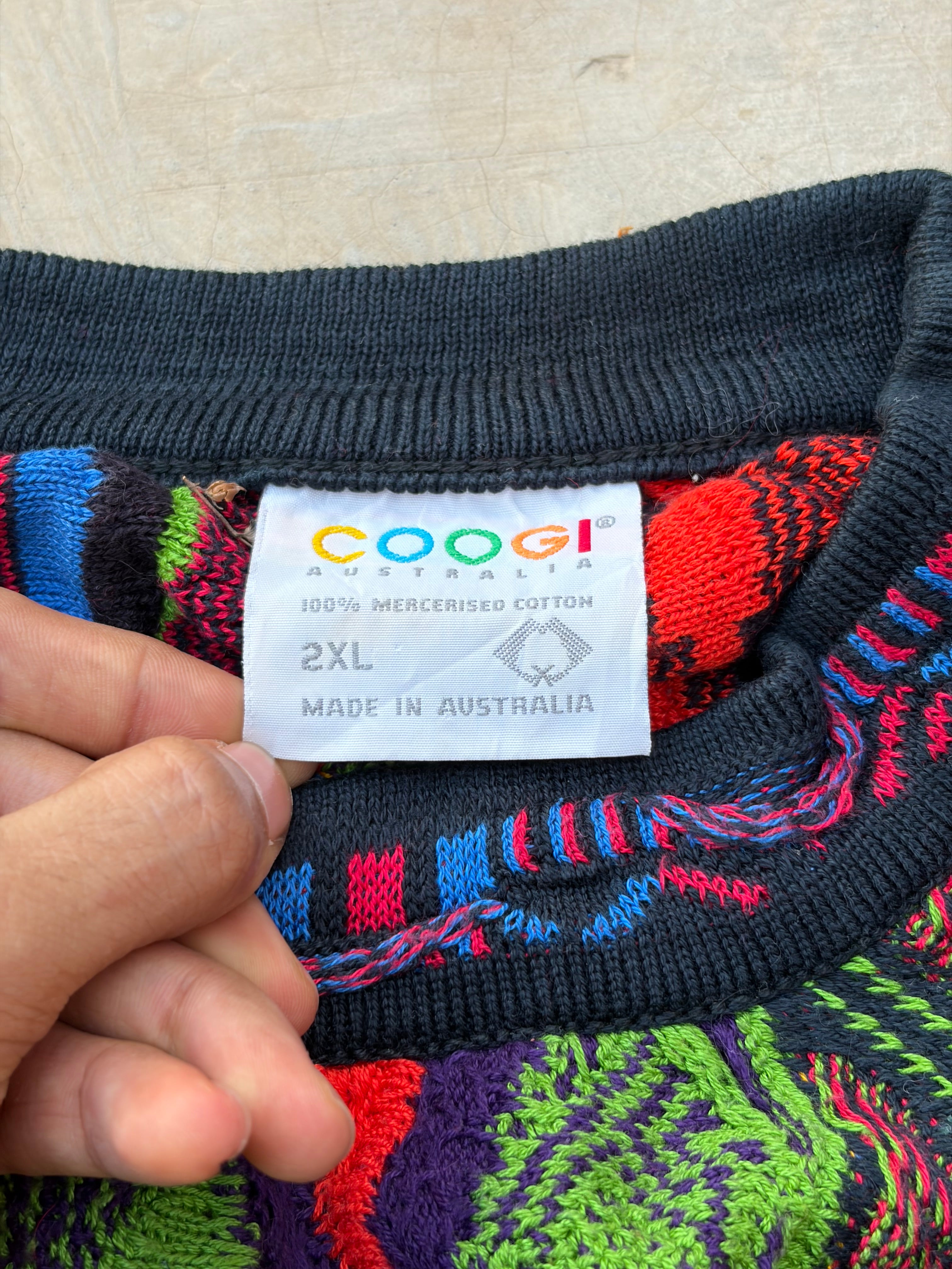 Vintage 90s COOGI Australia Mercerised Cotton Knit Sweater 2XL