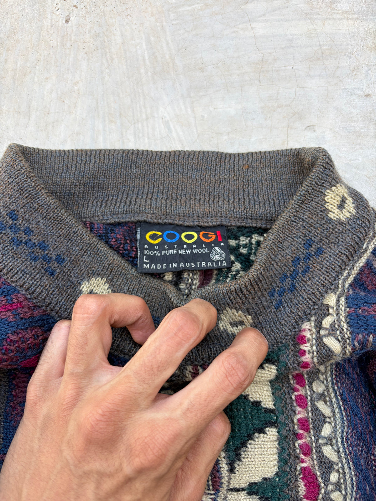 Rare 90s Vintage COOGI Australia 3D Knit Sweater L