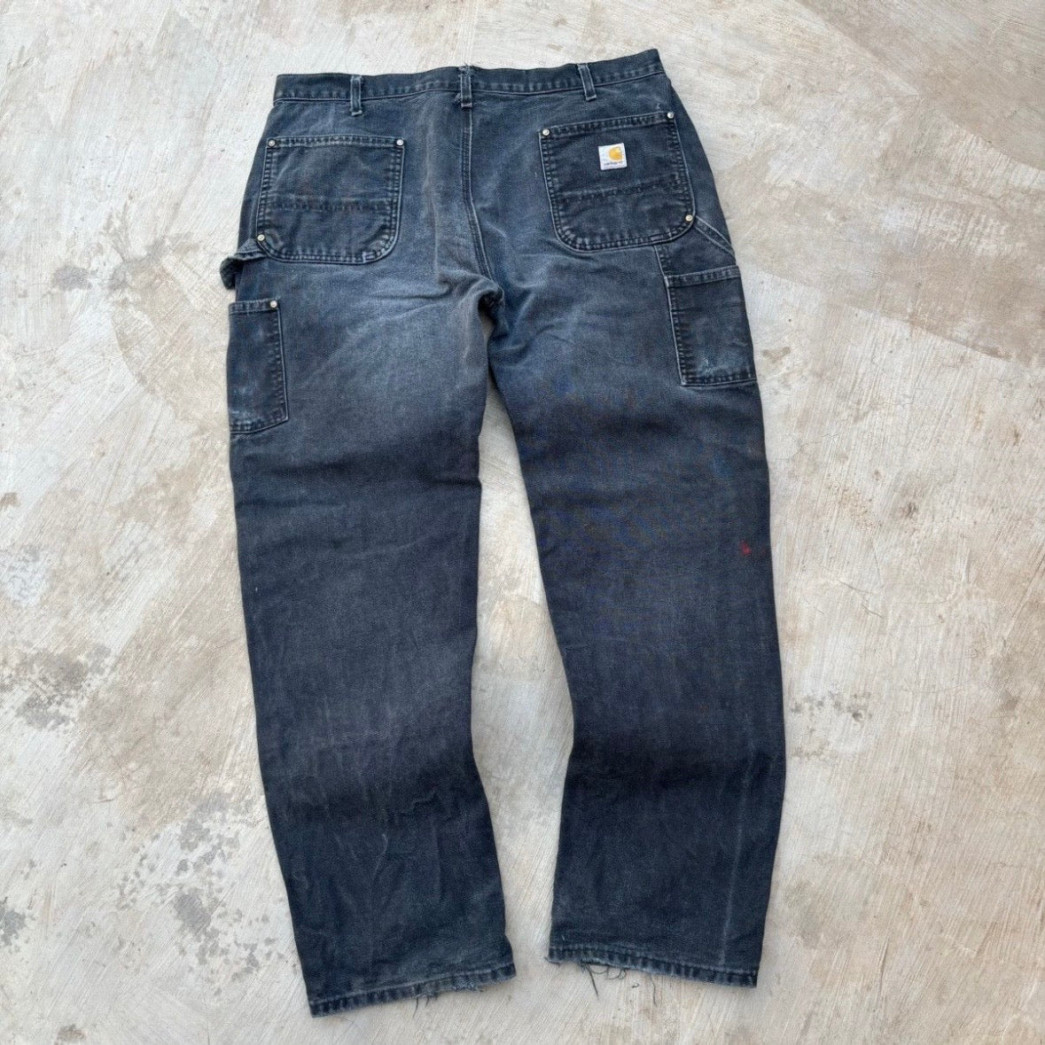Vintage 00s Carhartt Double Knee Pant B01 BLK 38