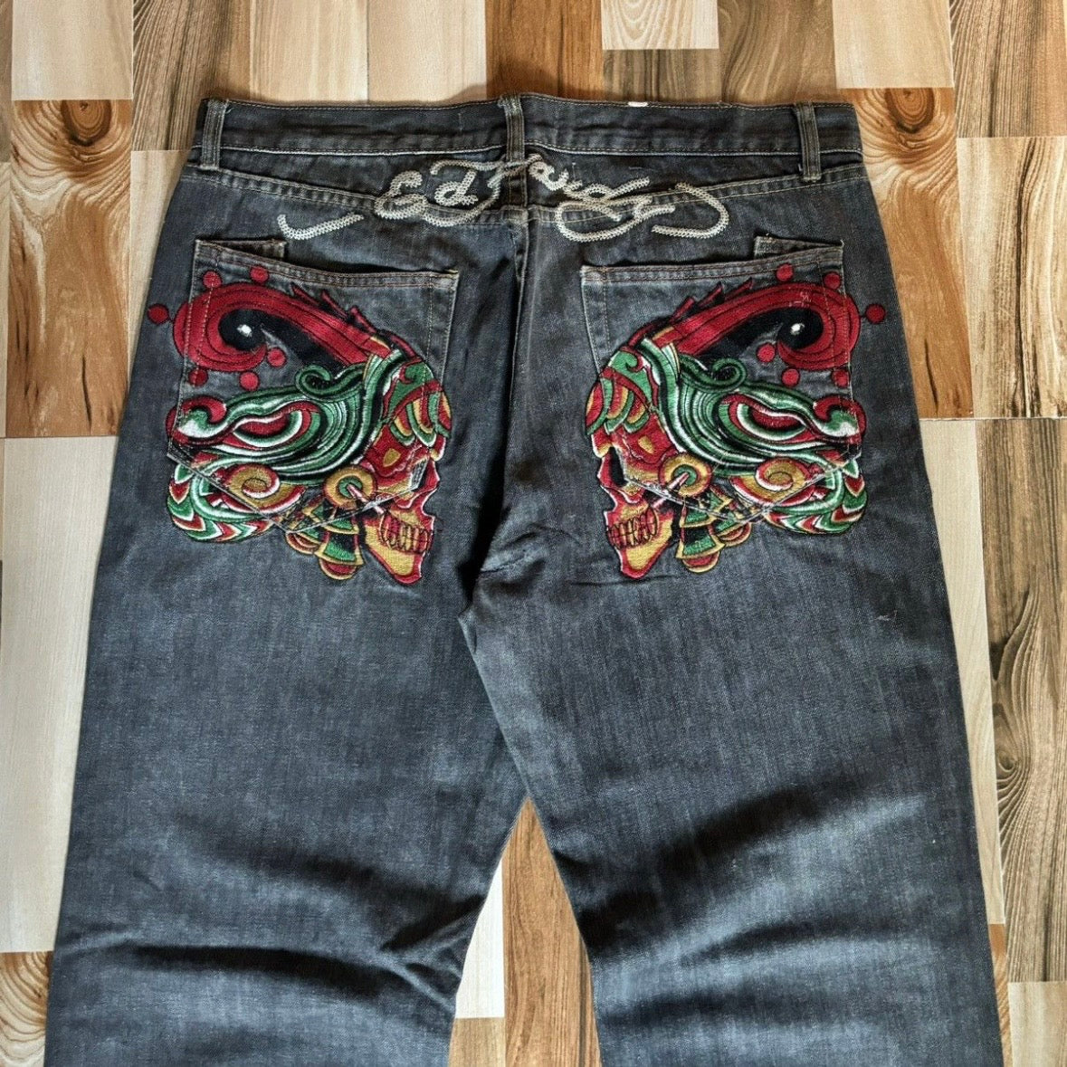 Vintage Edhardy Y2K Skull Pant 36