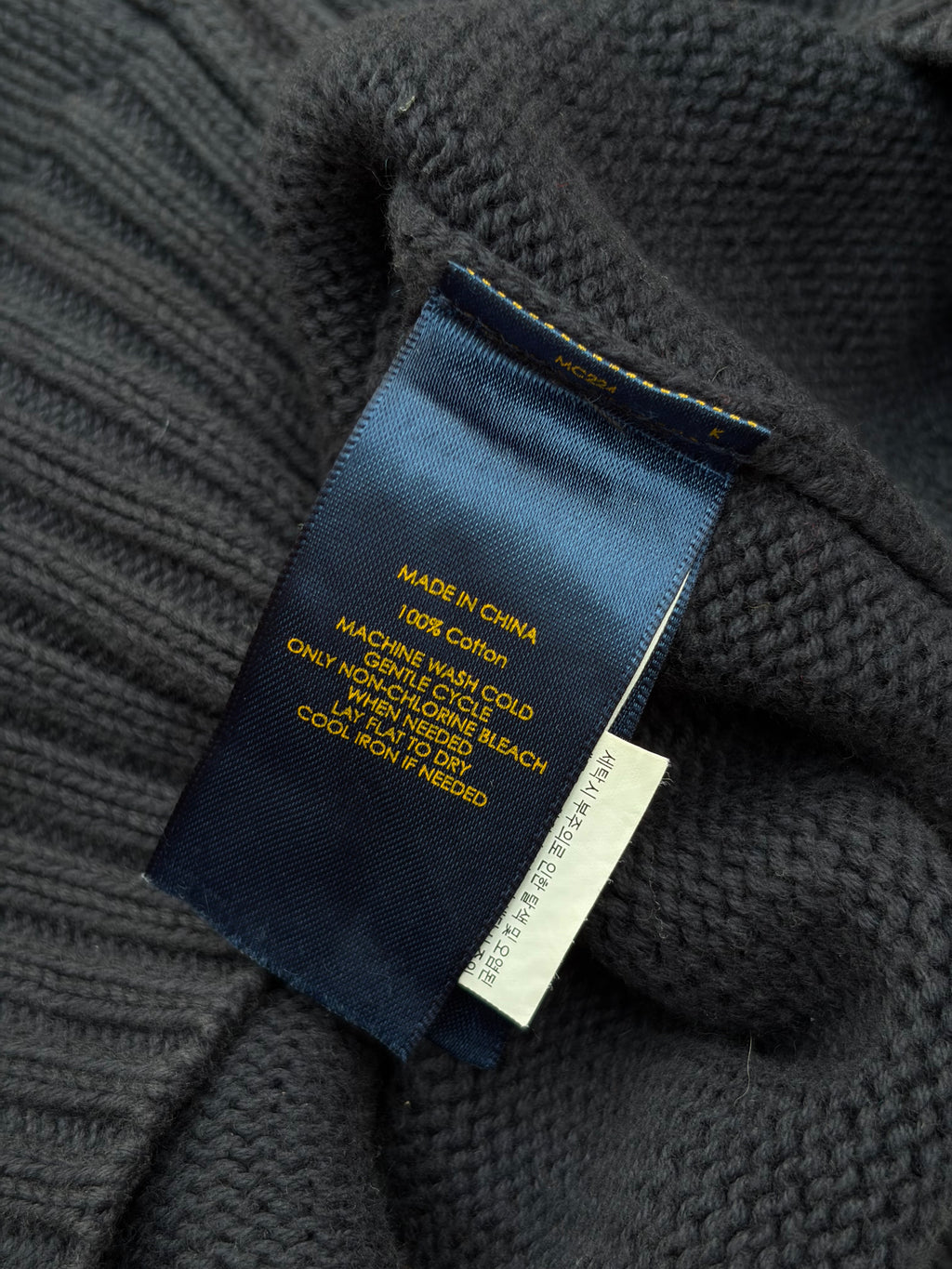 Vintage 00s Polo Ralph Lauren Full-Zip Knit Sweater S