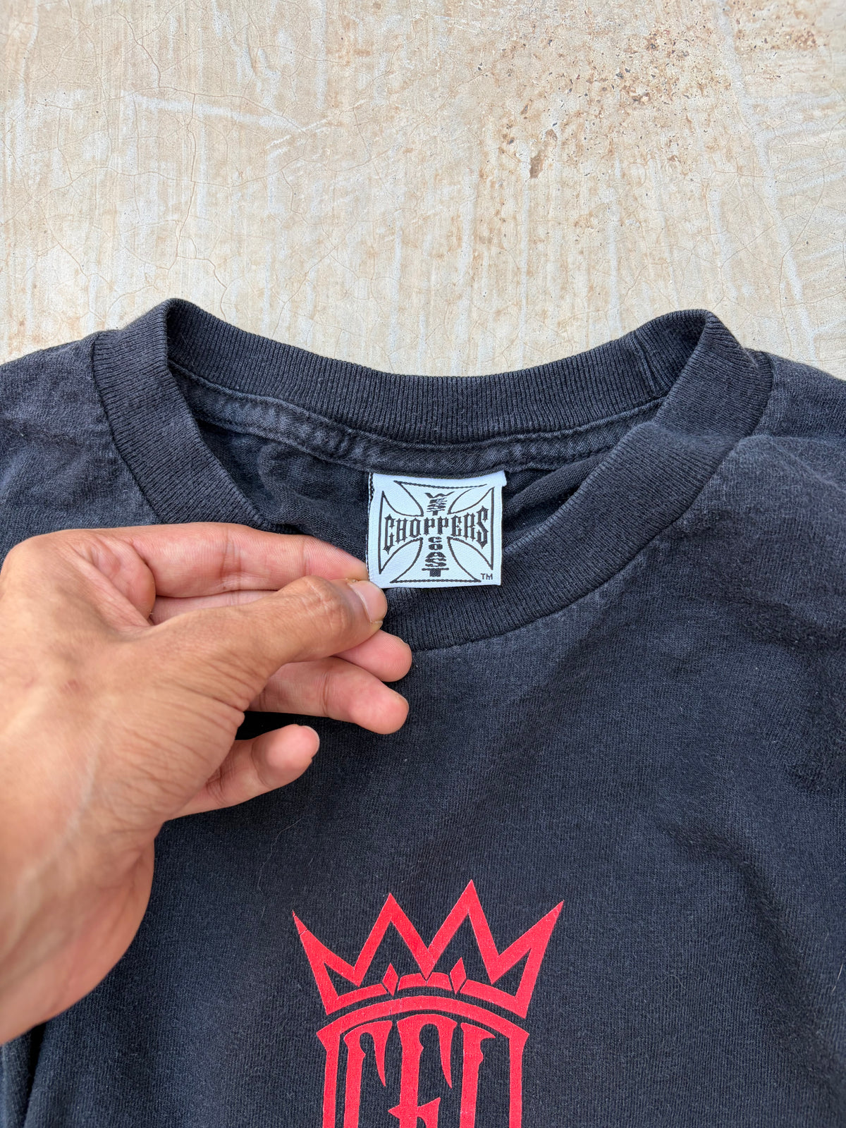 Vintage 00s West Coast Choppers Long Sleeve – Flame Skull M/L