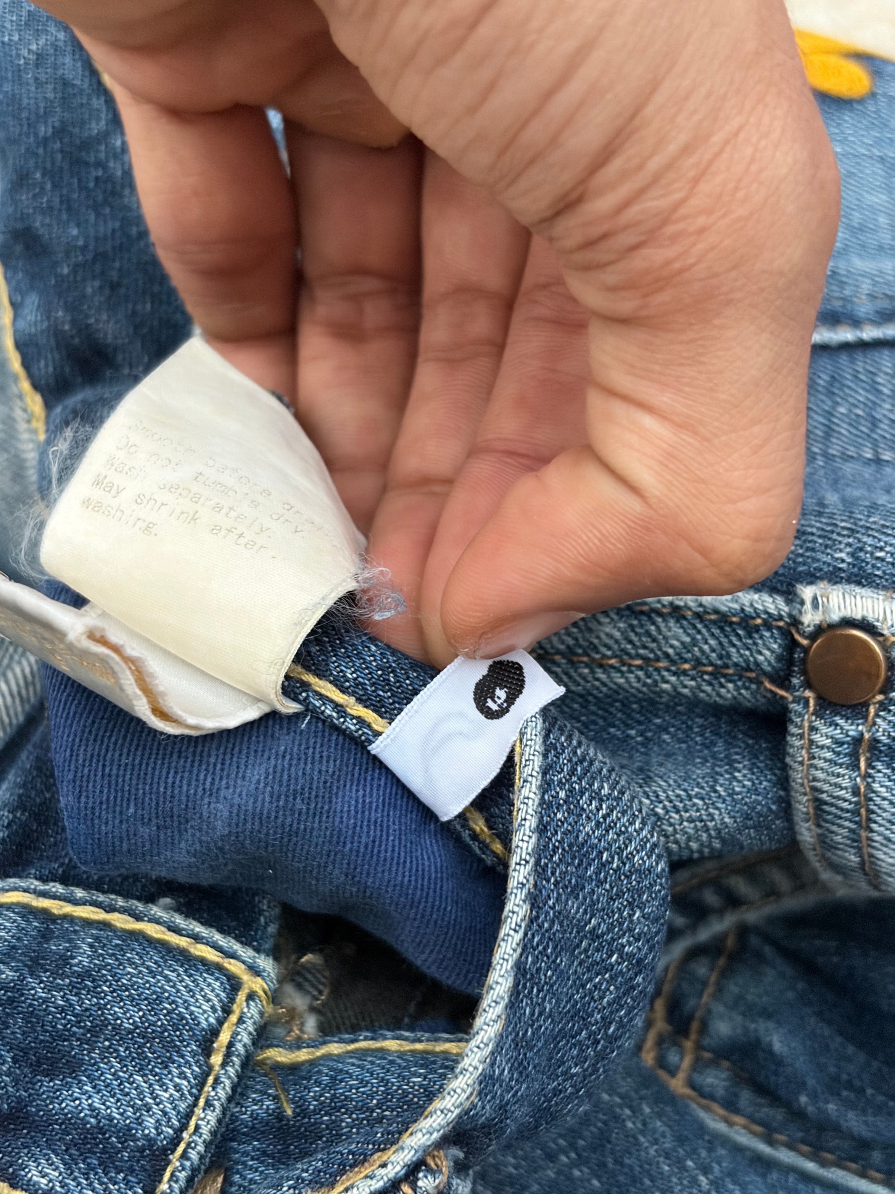 Vintage 00s Bape Nigo ASNKA Spellout Denim Jeans 34