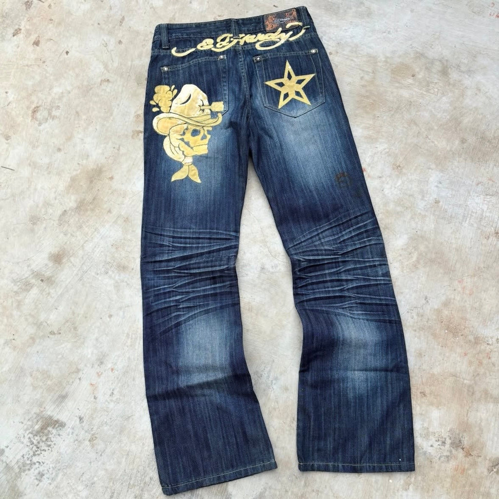 Vintage Edhardy Skull Bootcut Pant 30