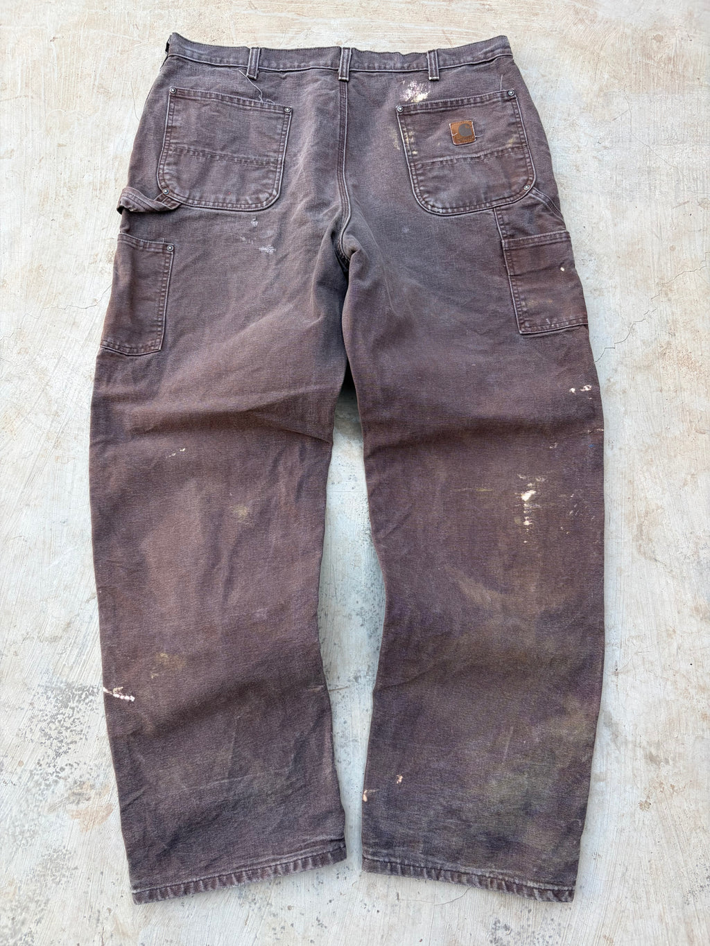 Vintage Carhartt Double Knee Carpenter Pants Brown Distressed Workwear 38x33.5