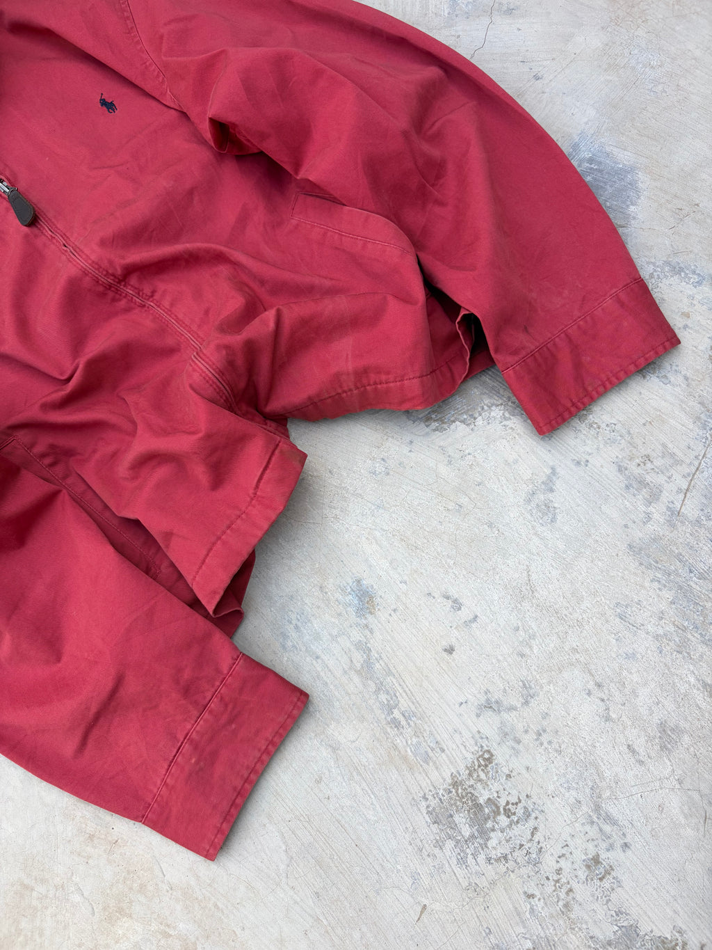 90s Vintage Polo Ralph Lauren Red Harrington Jacket XL/XXL