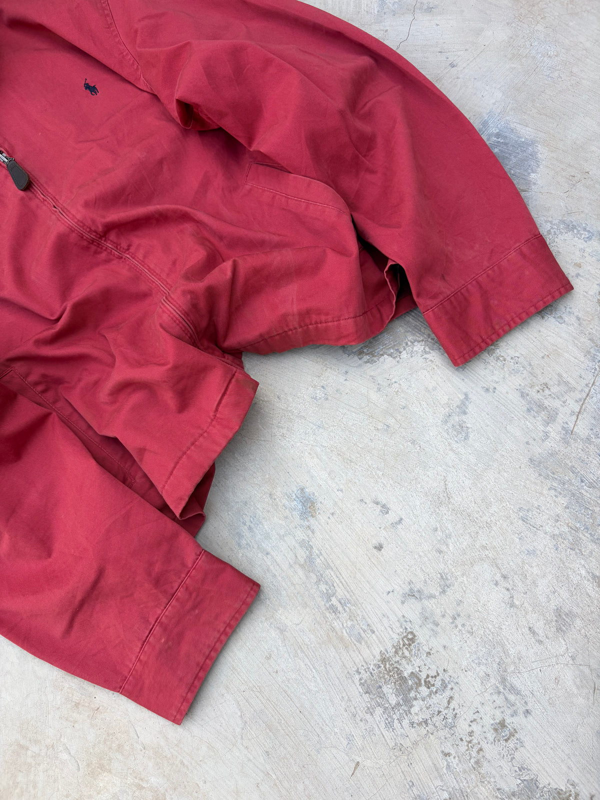 90s Vintage Polo Ralph Lauren Red Harrington Jacket XL/XXL