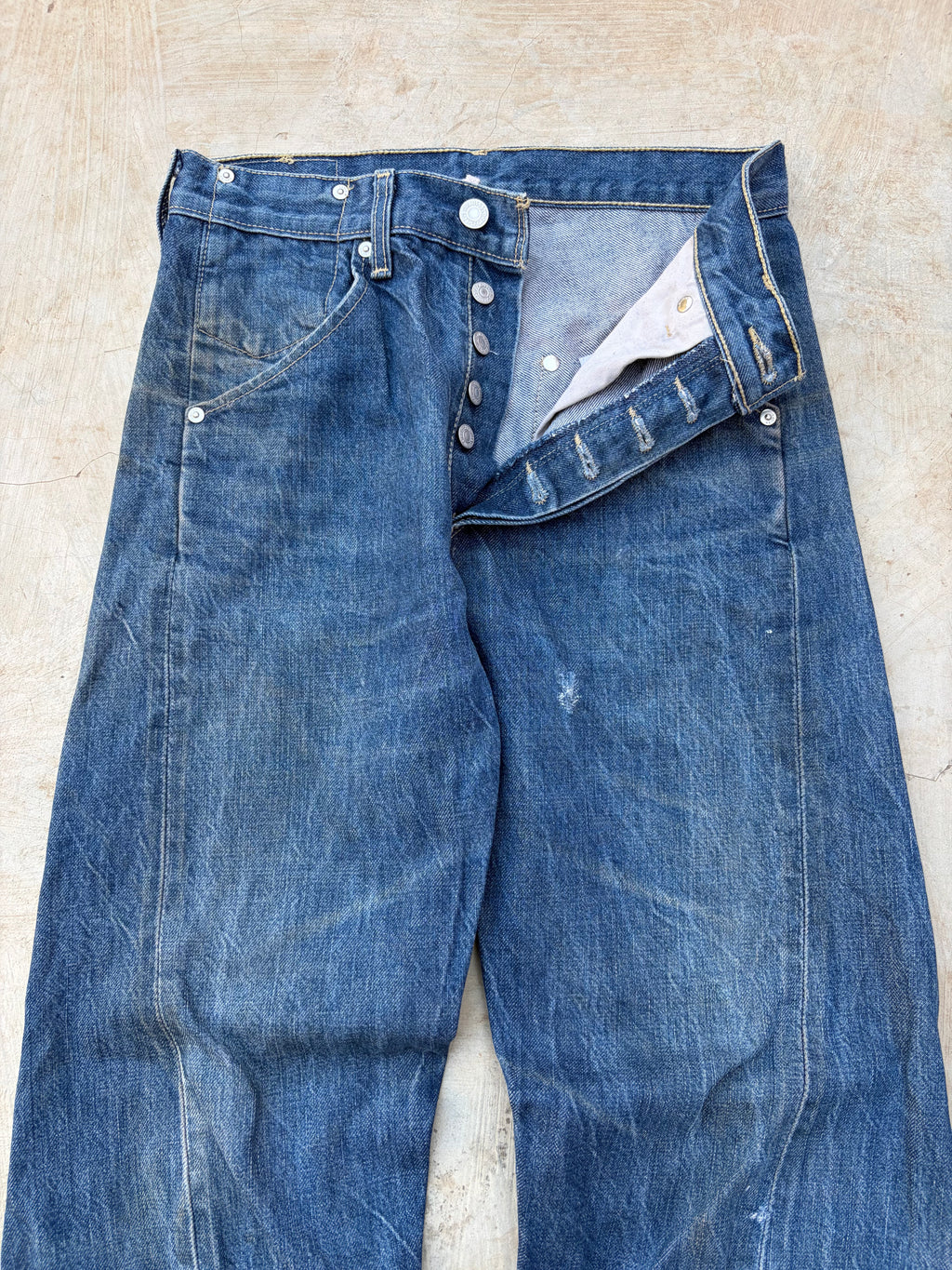 Vintage Levi’s 503 Denim Jeans Faded Blue Straight Leg 28