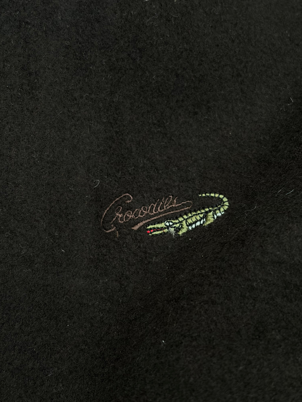 Vintage 90s Crocodile Woolen Zip Jacket XL