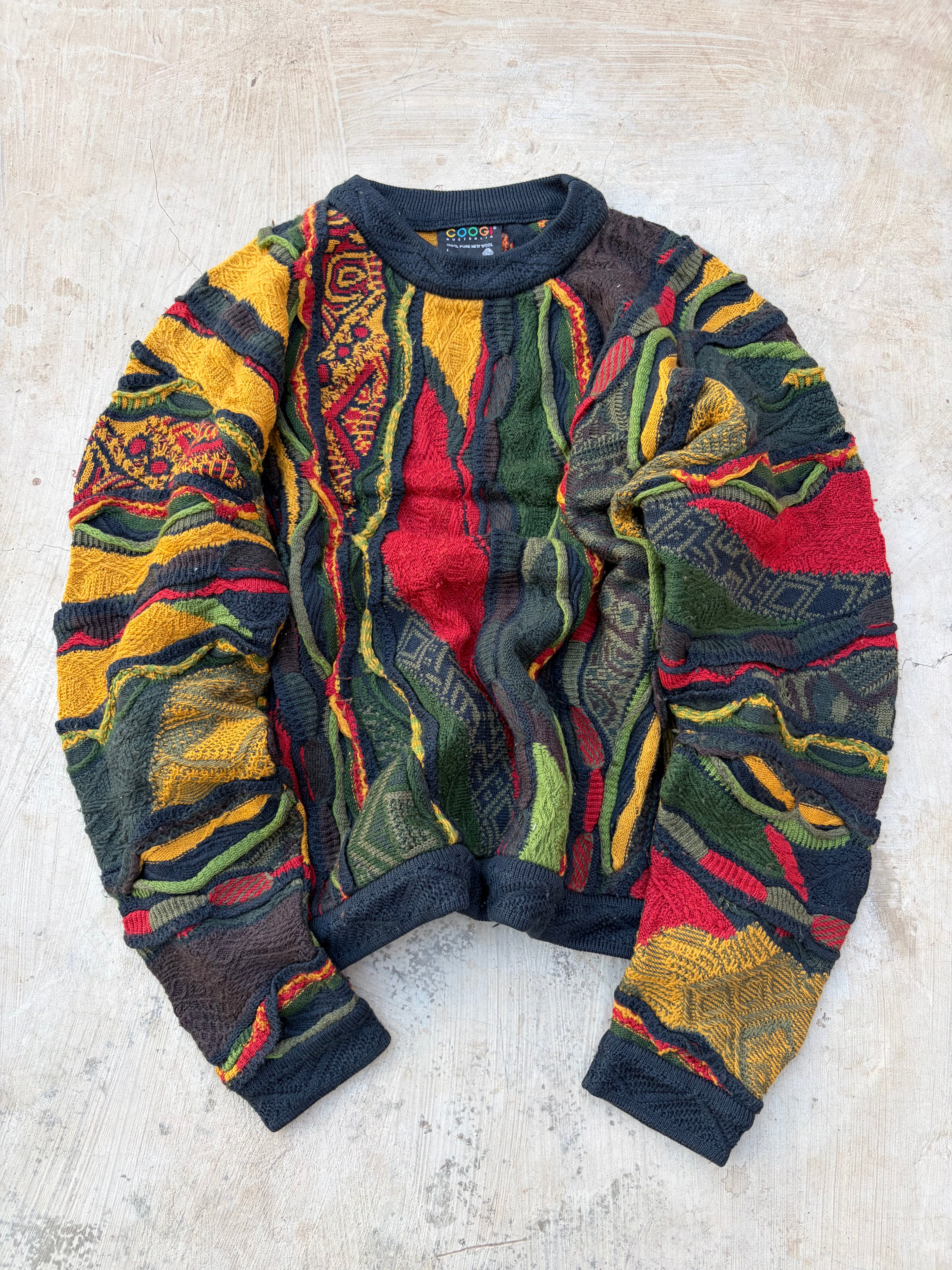 Vintage 90s COOGI Australia 3D Textured Knit Sweater Size L