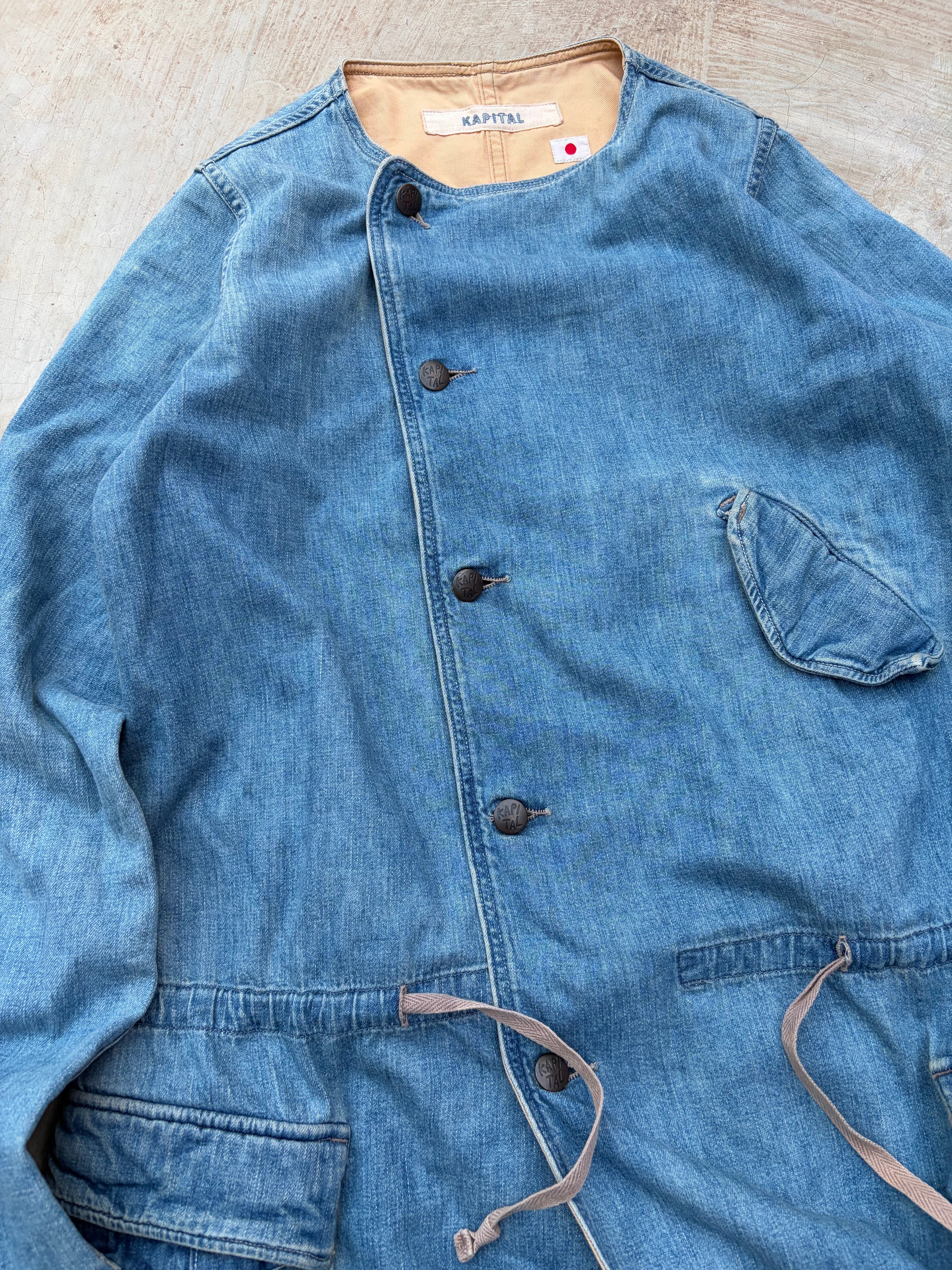 Vintage 00s Kapital Kiro Hirata Asymmetric Denim Coat Women S