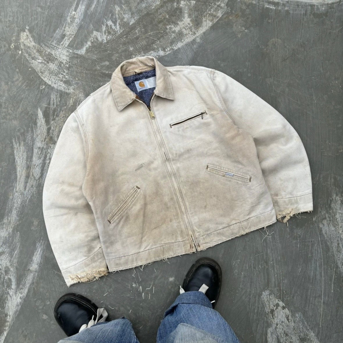 Vintage 90s Faded Carhartt Detroit Jacket BRN M/L
