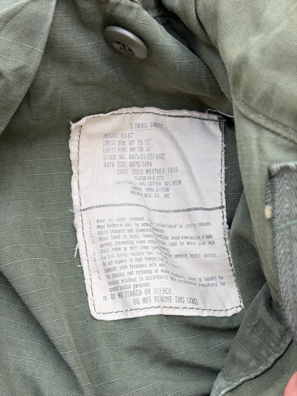 Vintage 1980s U.S. Military M-65 Field Jacket XS/S
