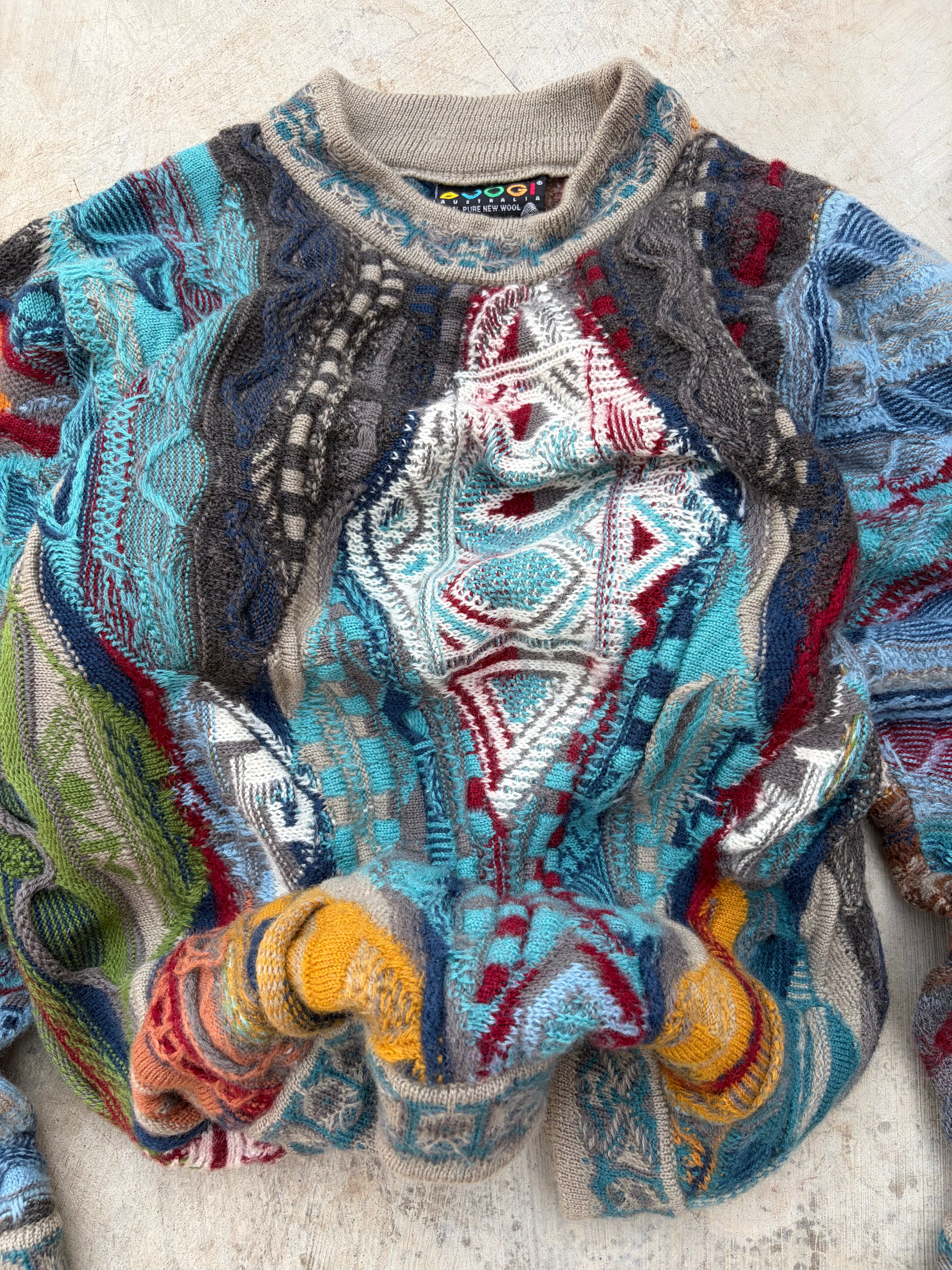 Vintage 90s Coogi 3D Knit Sweater S