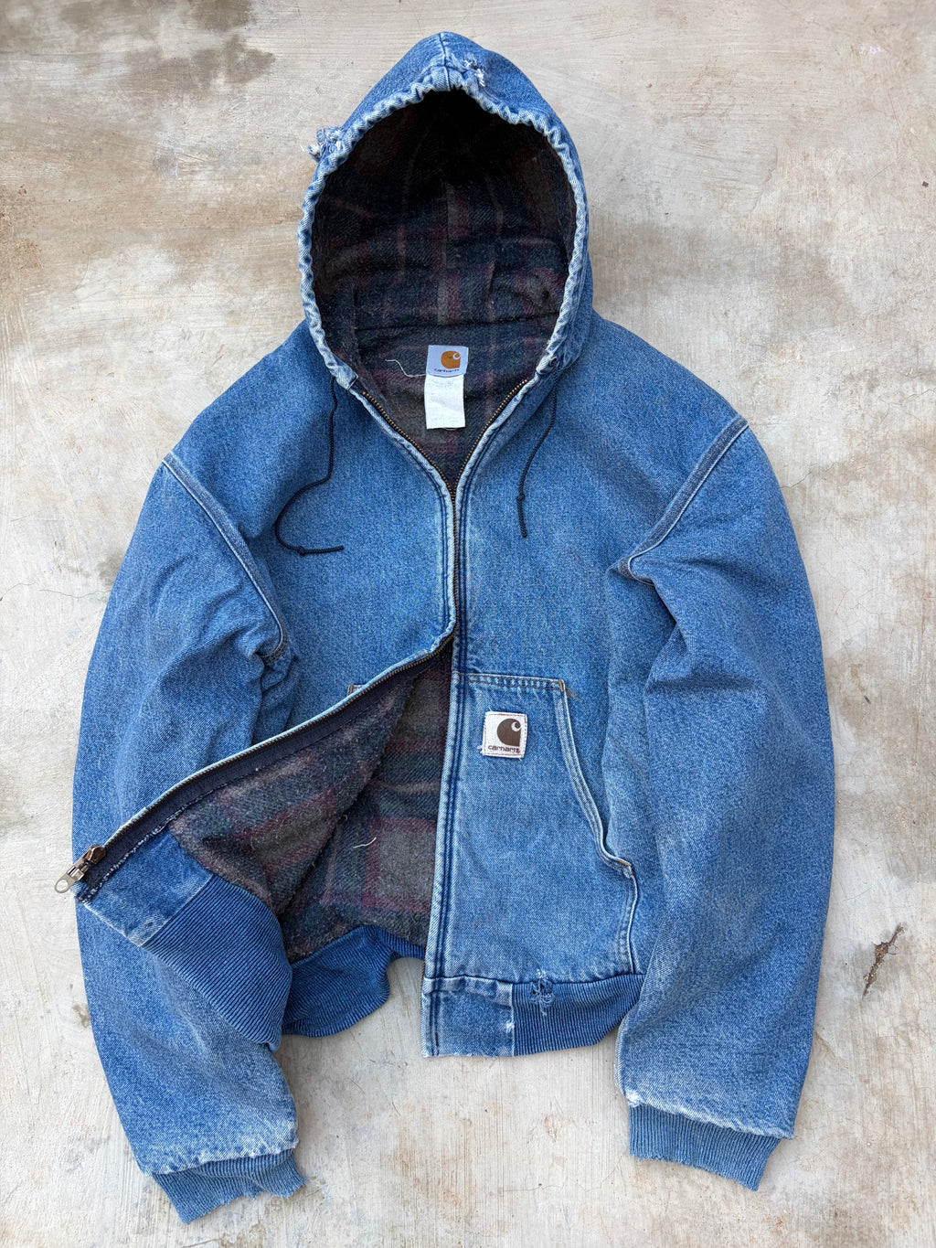 Vintage 90s Carhartt Denim Active Jacket A$AP Rocky Edition L/XL