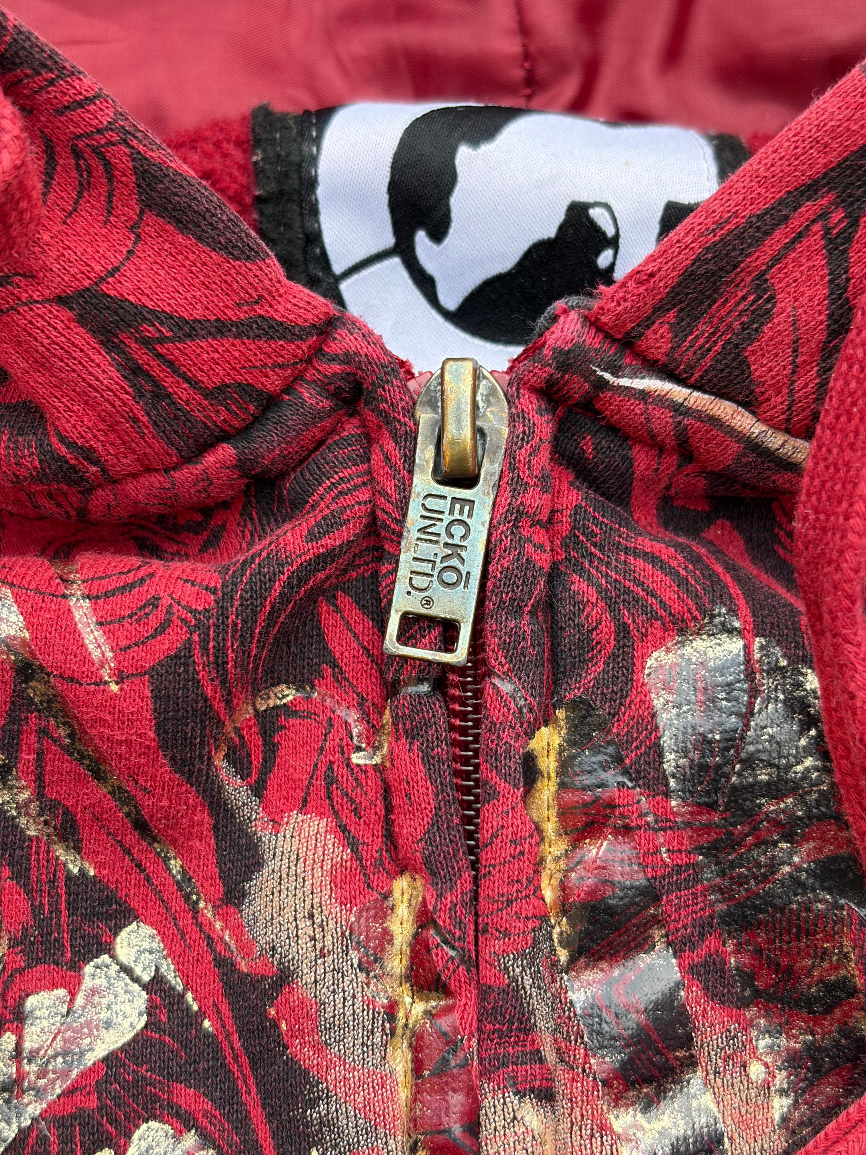 Vintage 00s Ecko UNLTD Zip Hoodie 3XL Oversized