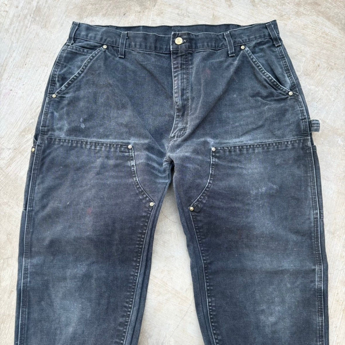 Vintage 00s Carhartt Double Knee Pant B01 BLK 38