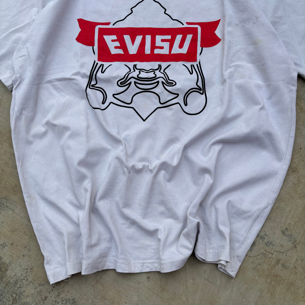 Vintage 00s Evisu GodHead Tee Selvedge M/L