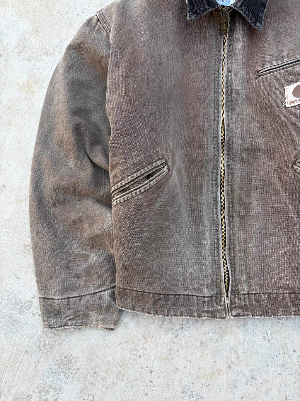 1998 Sunfaded Carhartt Detroit Jacket J43 CHT L
