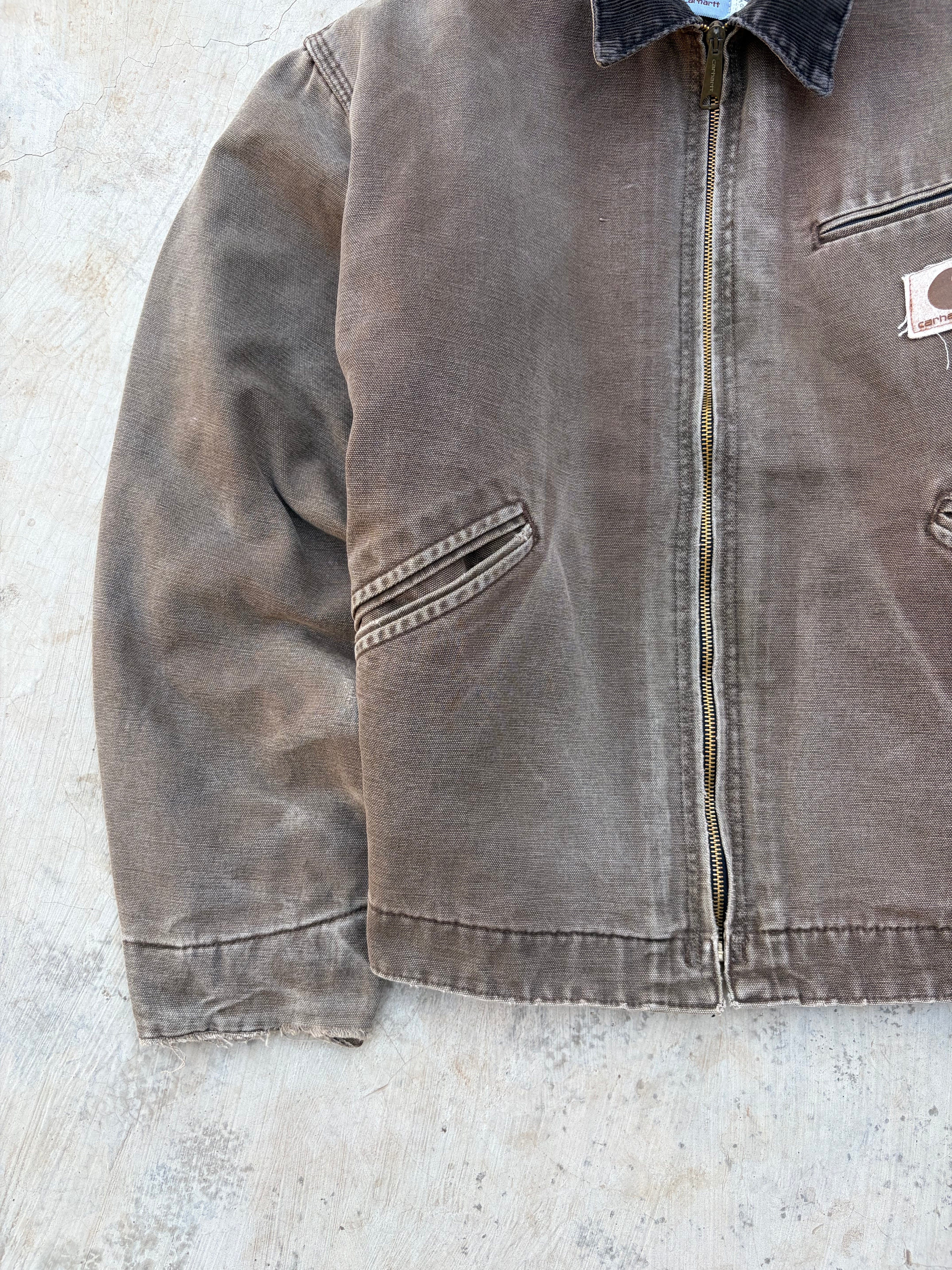 1998 Sunfaded Carhartt Detroit Jacket J43 CHT L